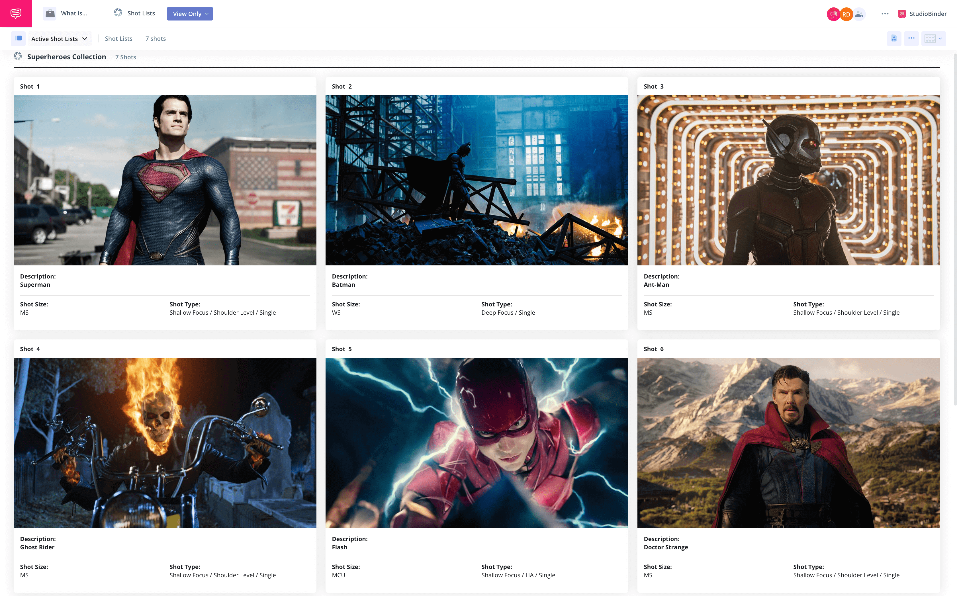 What is a Superhero Superhero Collection StudioBinder Shot Listing Software