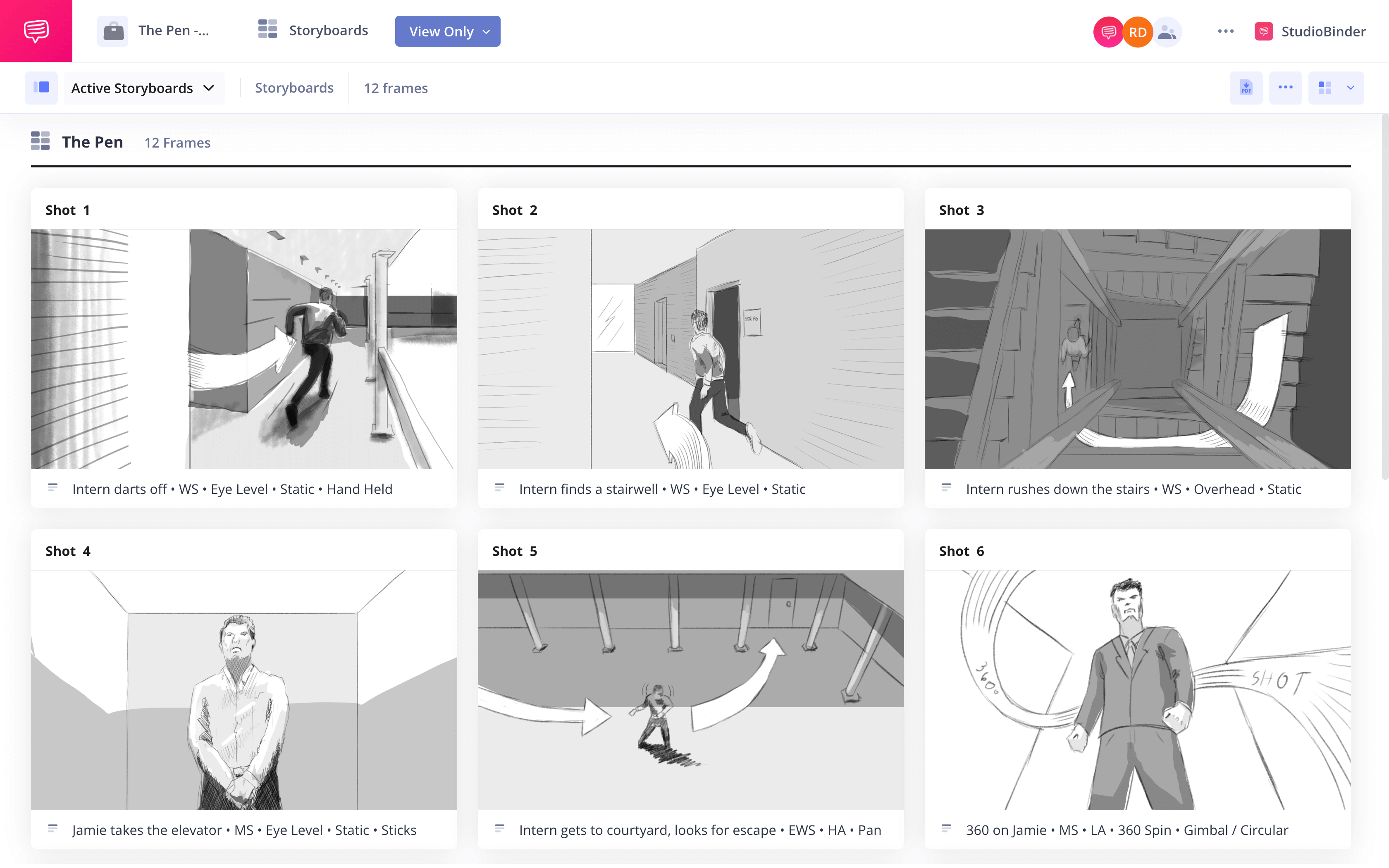 Storyboarding Software The Pen Animatic Storyboard Example StudioBinder Storyboarding Software