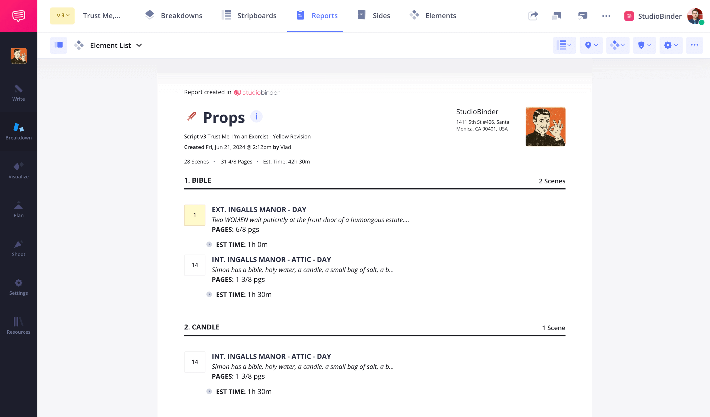 How to Breakdown a Script Breakdown Props List