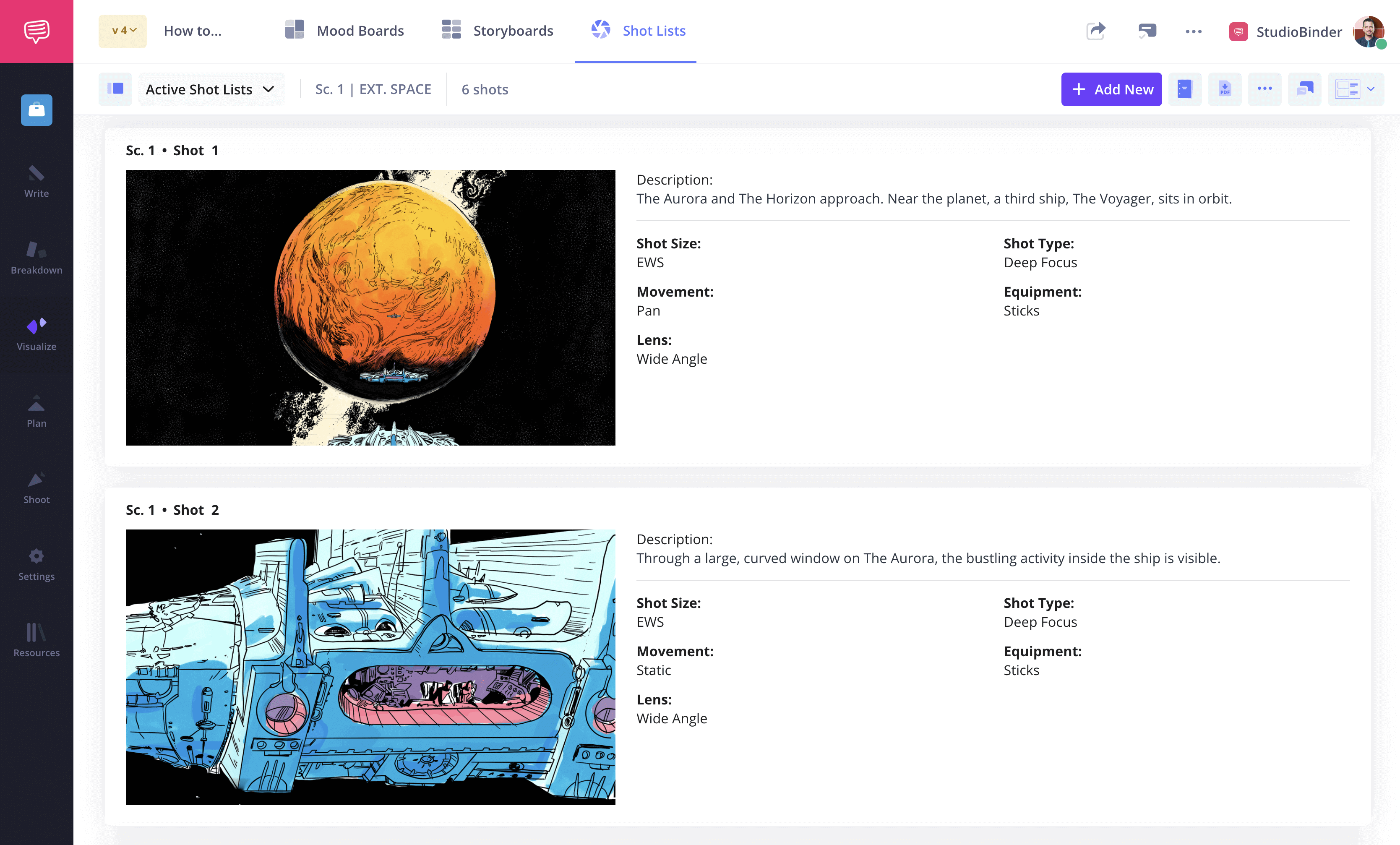 How to Make a Shot List One Column Storyboard