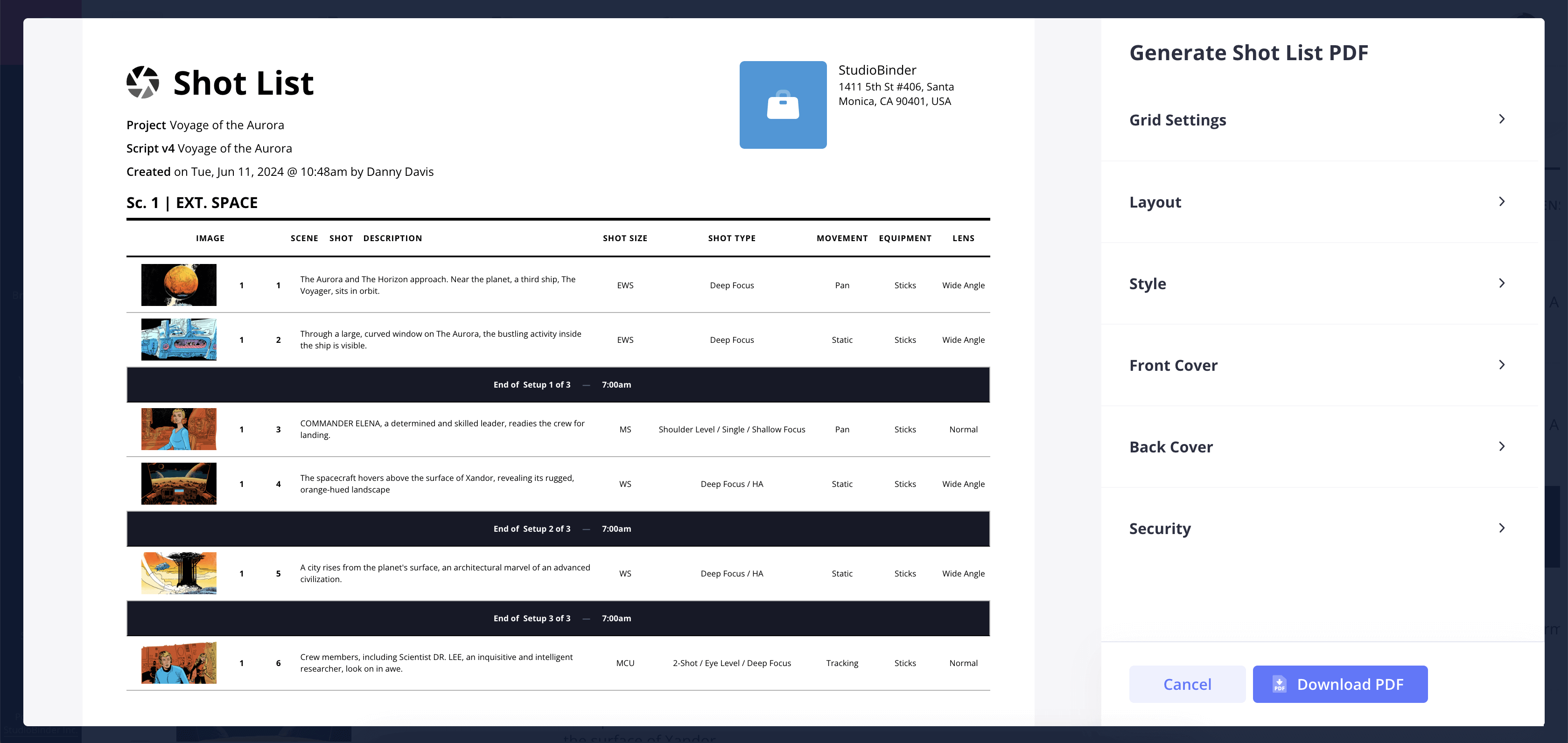 How to Make a Shot List Shot List Template PDF