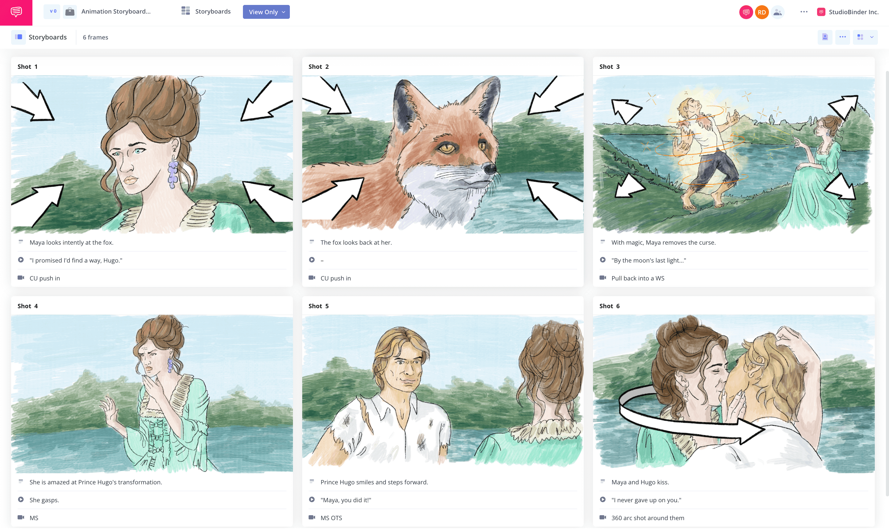Animation Storyboard Example StudioBinder Storyboarding Software