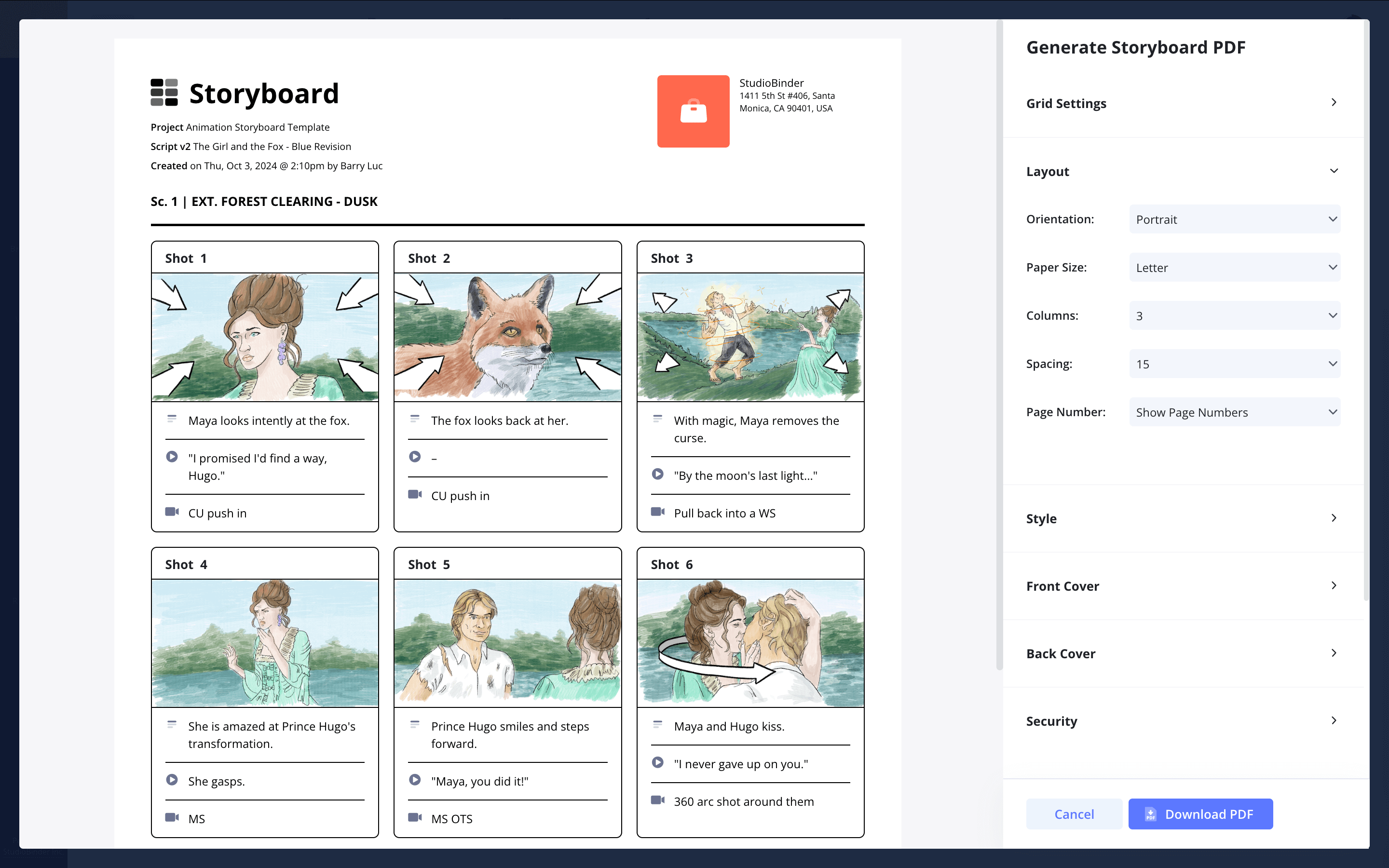 Animation Storyboard Template Print Your Storyboard