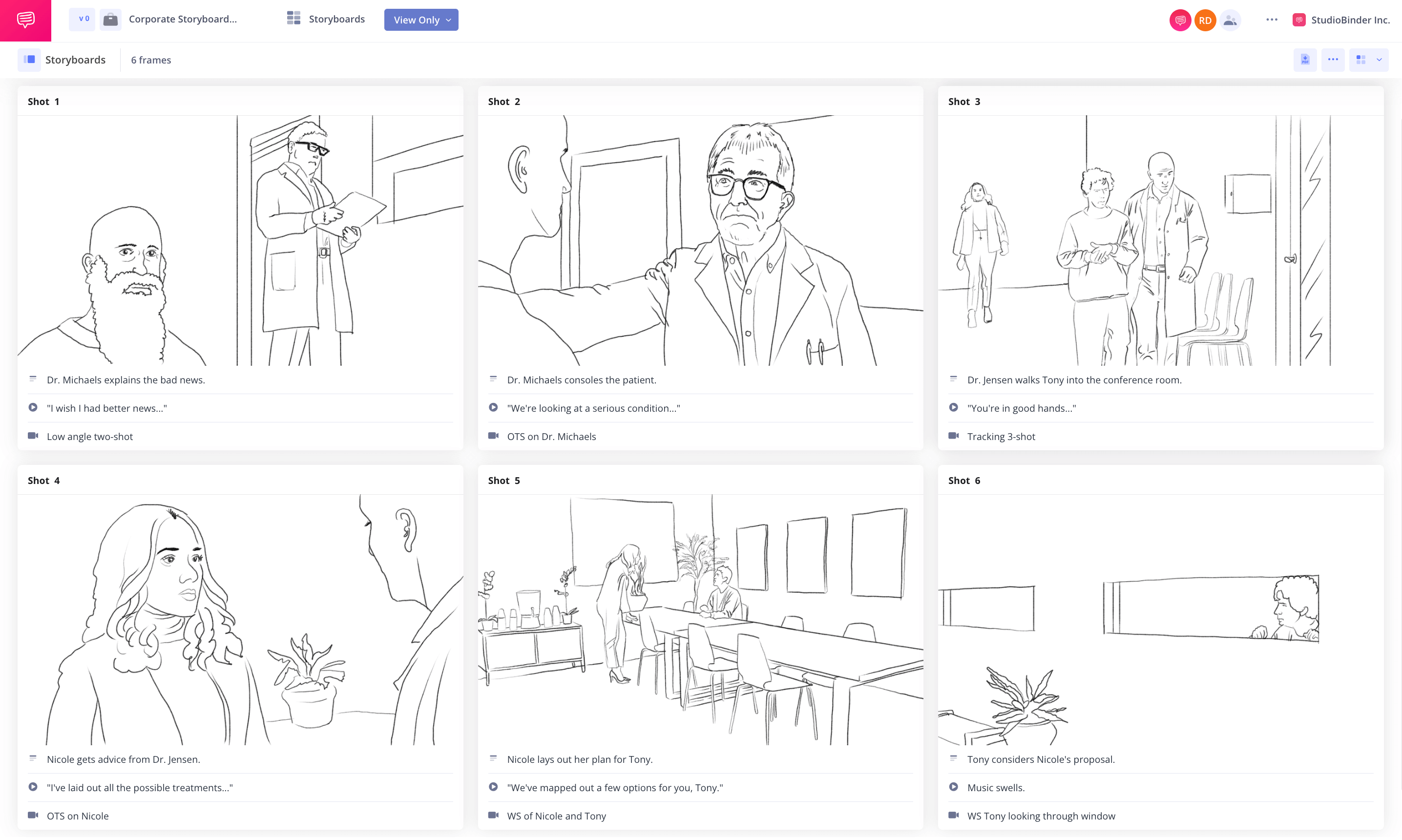 Commercial Storyboard Template StudioBinder Storyboarding Software