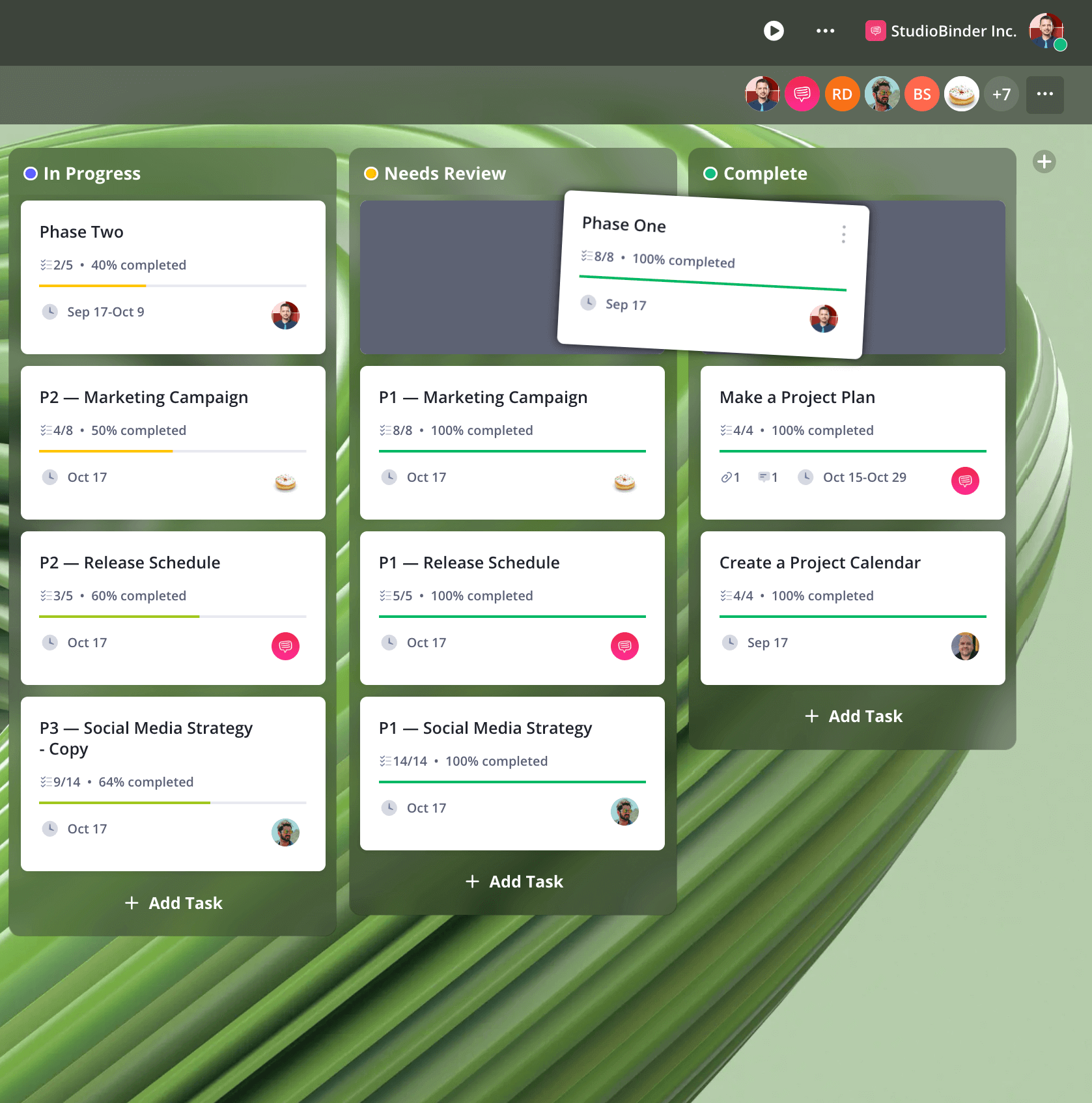 Kanban Board Template Move tasks to a new column