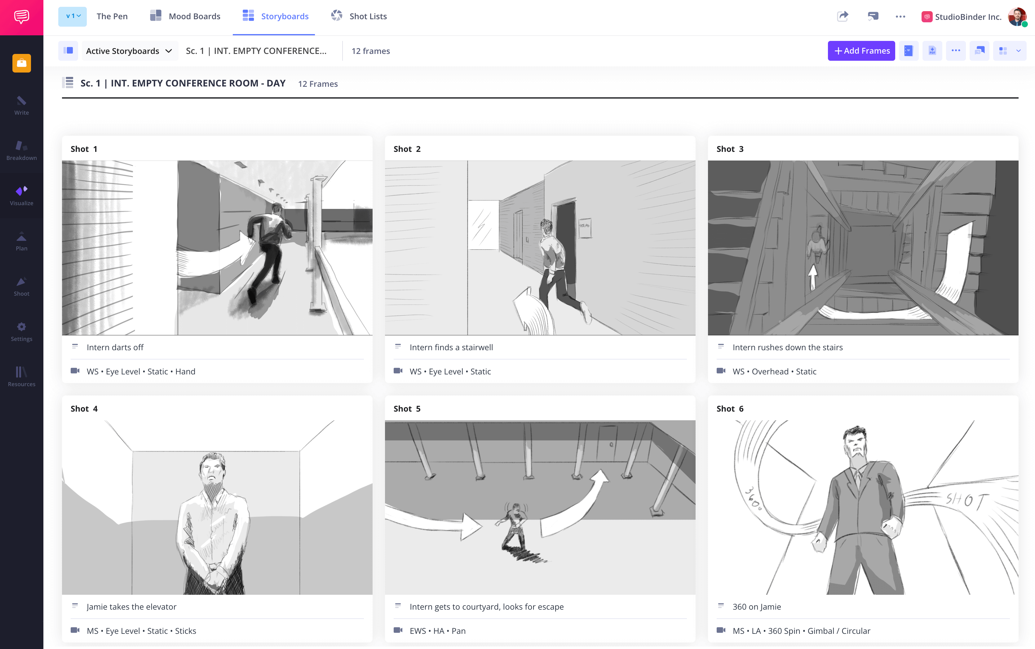 Video Storyboard Template Add descriptions