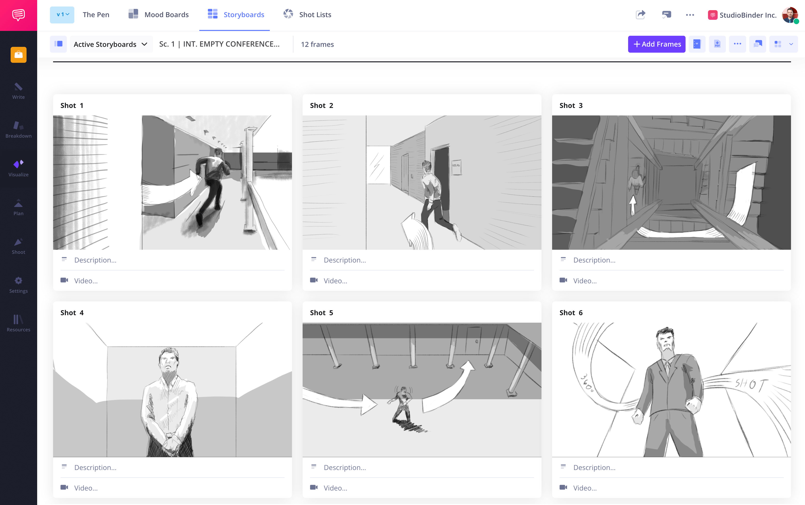 Video Storyboard Template Create your images