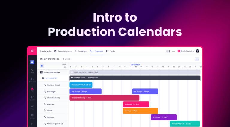 Free Video Course Intro to Production Calendars StudioBinder Tutorials