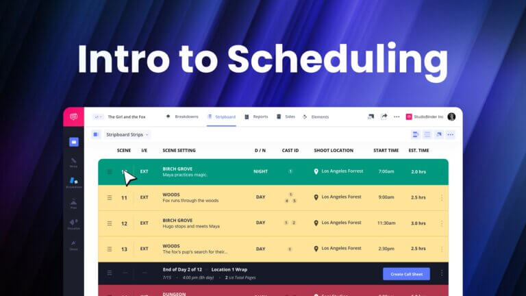 Free Video Course Intro to Scheduling StudioBinder Tutorials