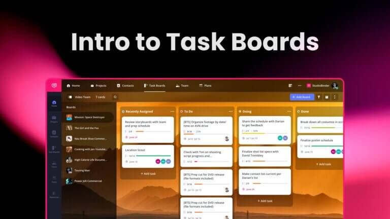 Free Video Course Intro to Task Boards StudioBinder Tutorials