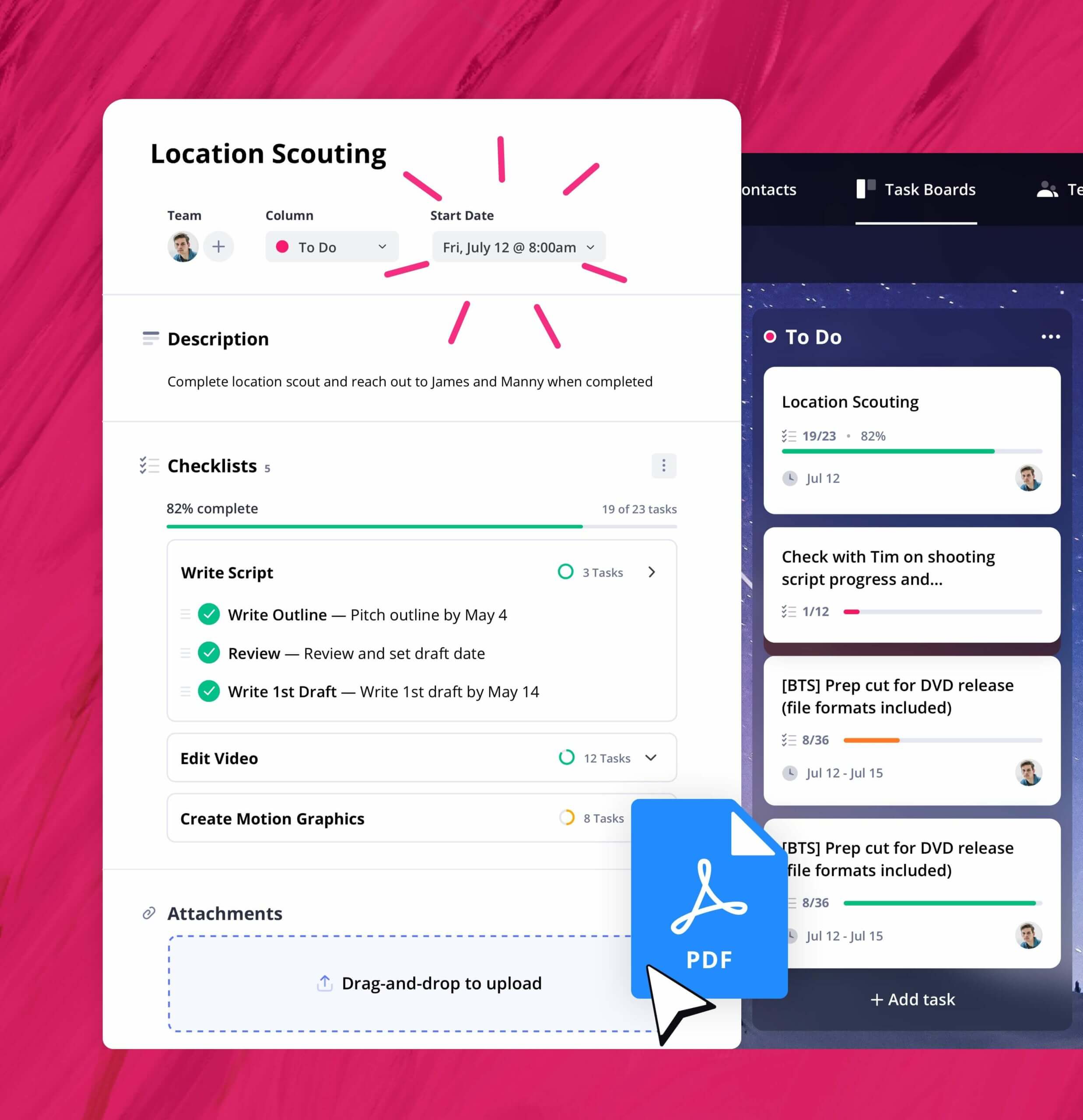 Homepage Features Advanced Task Board Kanban Management