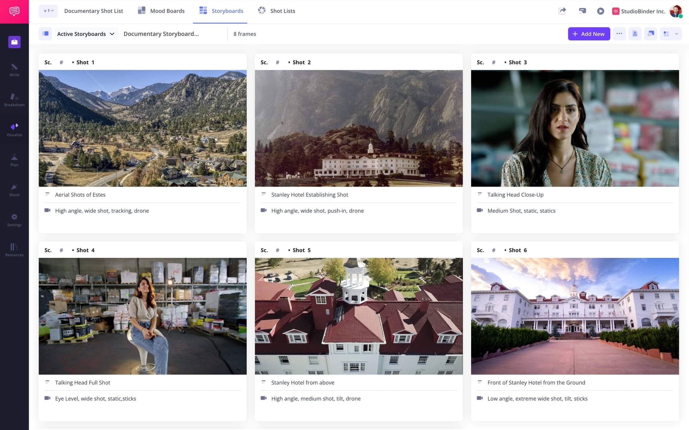 Documentary Storyboard Template Example