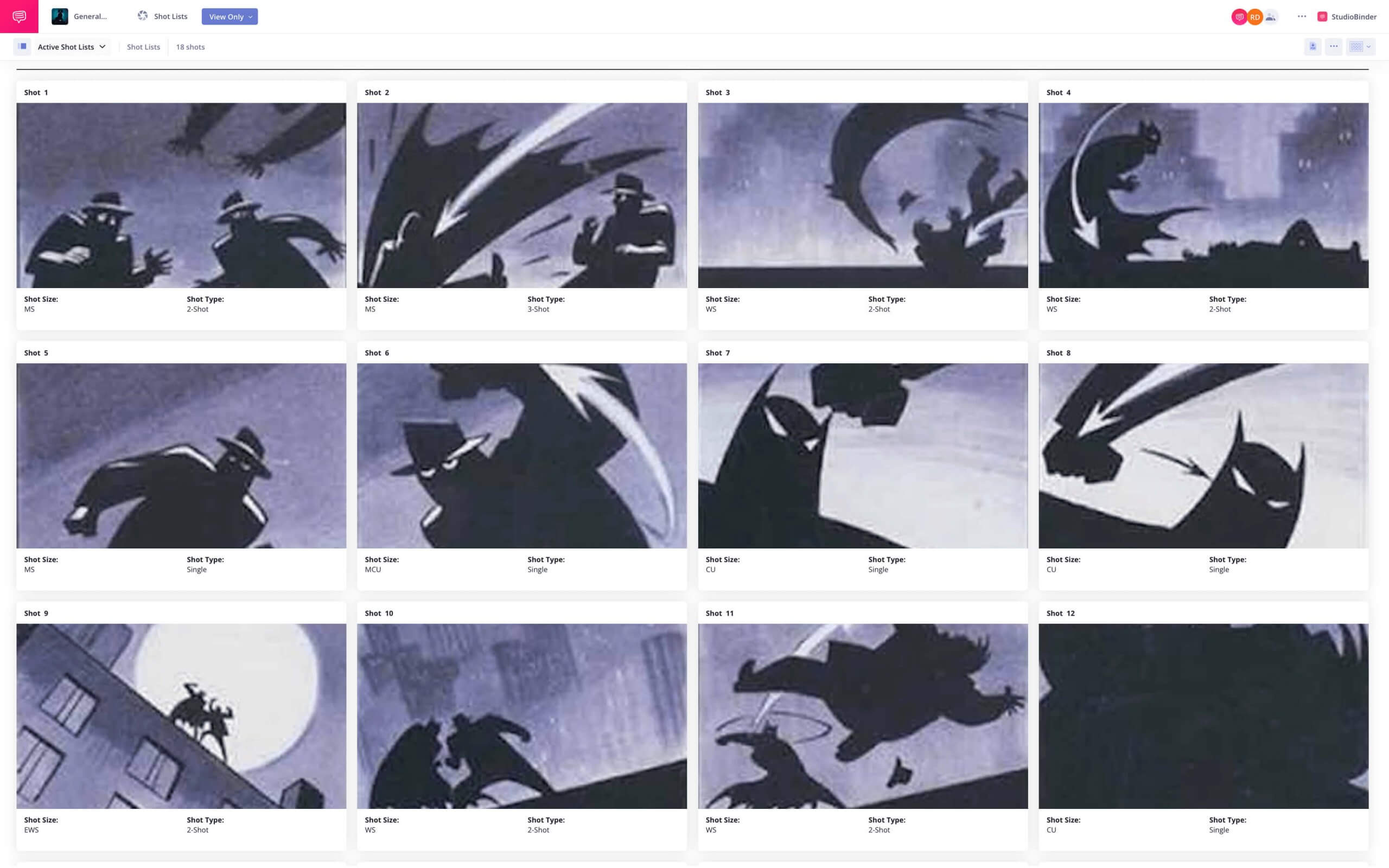 Storyboard Examples Batman Storyboard StudioBinder Storyboarding Software