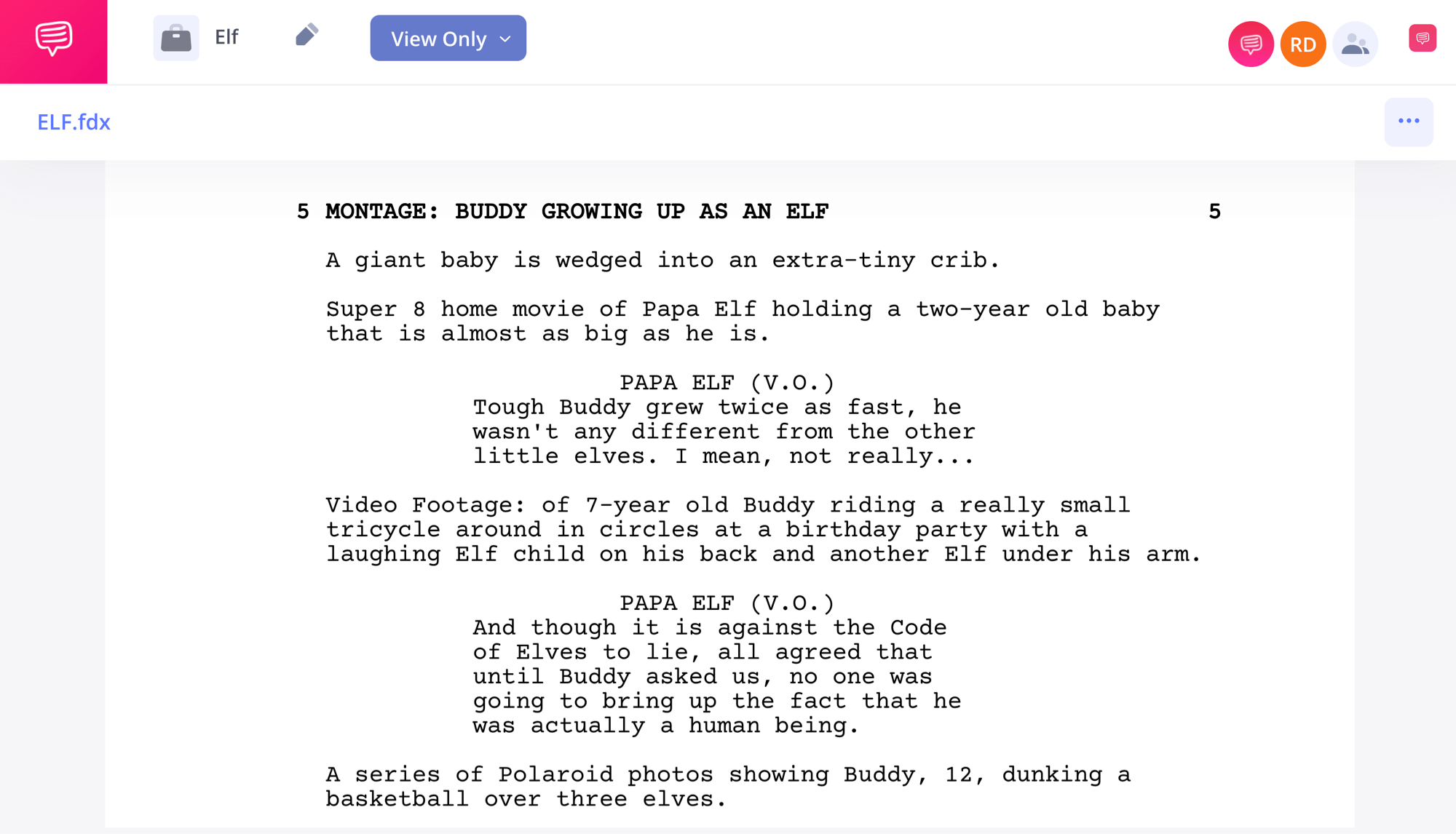 How to Write a Montage in a Script Elf Montage Example in a Screenplay