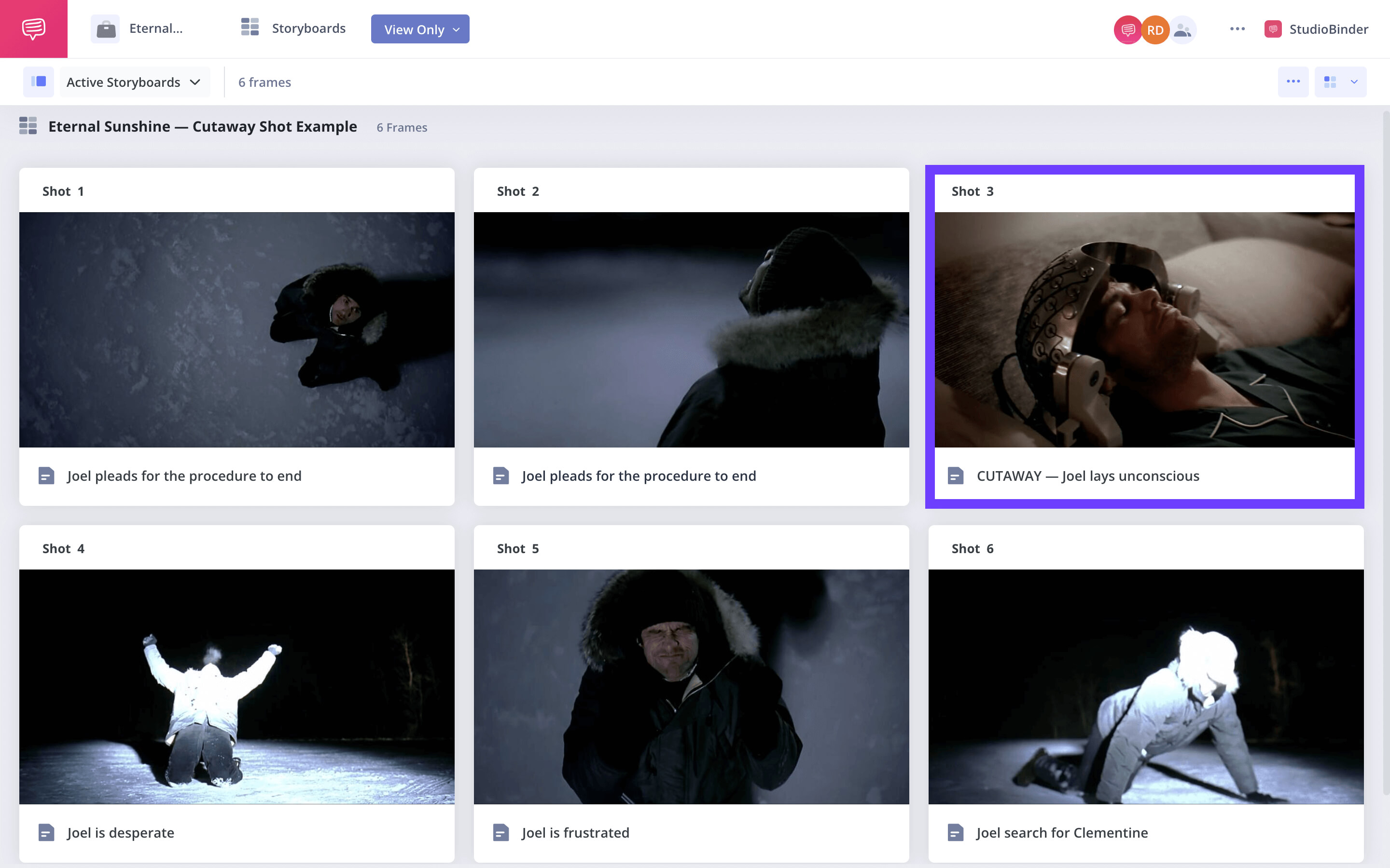 What is a Cutaway Shot Eternal Sunshine of the Spotless Mind StudioBinder Storyboarding Software