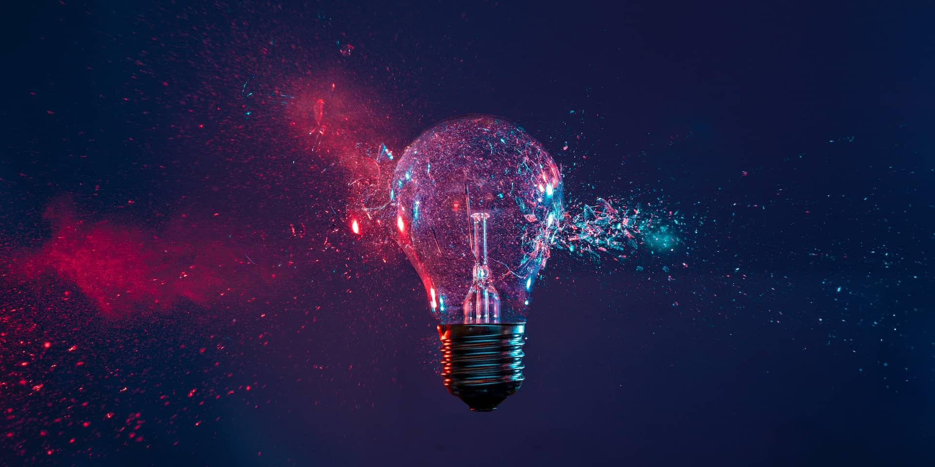 Conceptual Photography Lightbulb Explosion