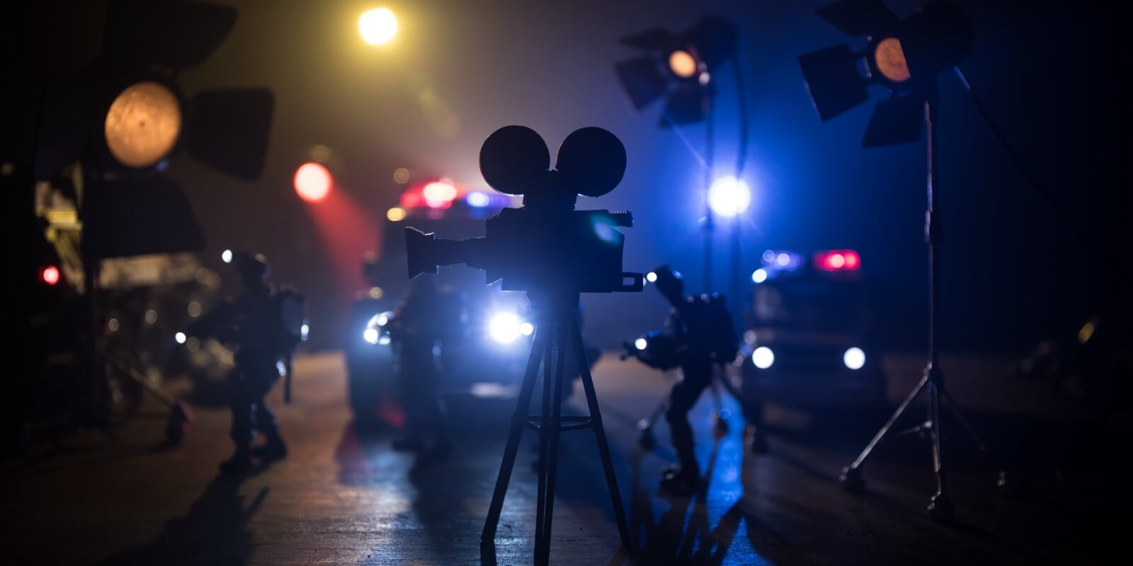 Film Set at Night Night Time Shoot