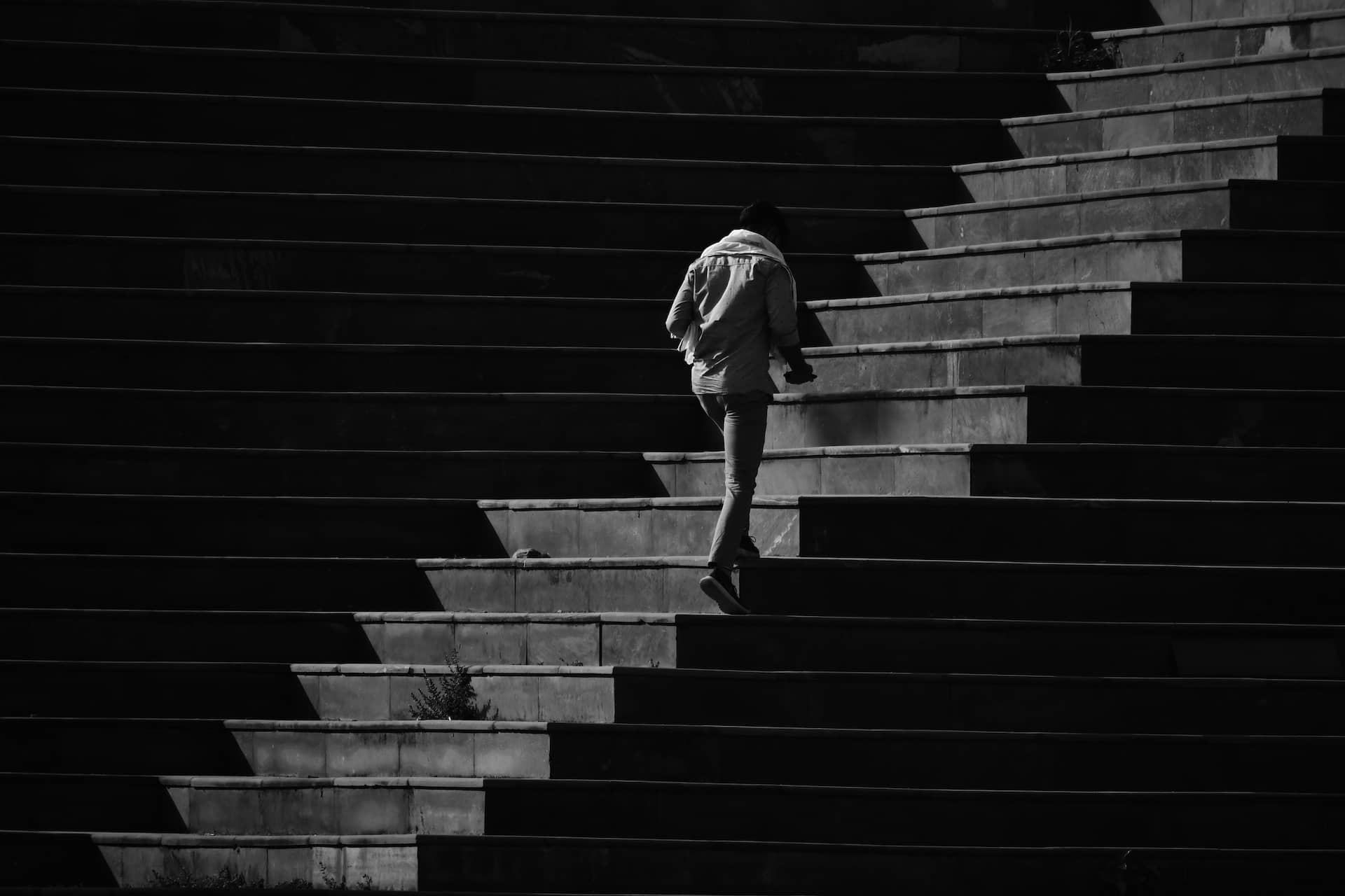 Leading Lines Examples in Photography Black and White Stairs