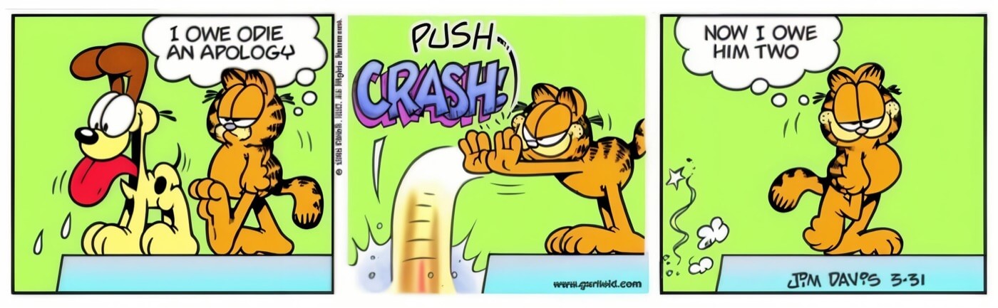 Onomatopoeia Example in Garfield