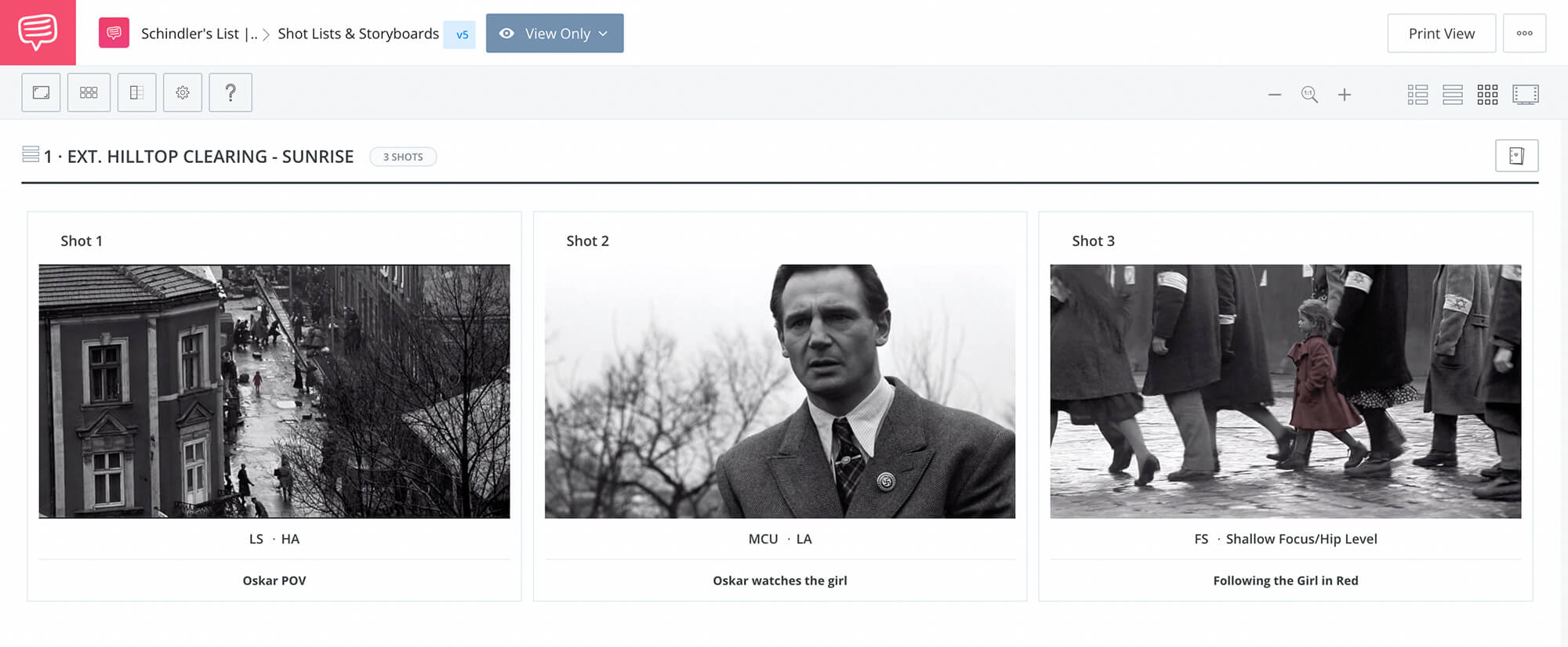 Walter Murch Rule of Six Schindlers List StudioBinder Online Shot List Software