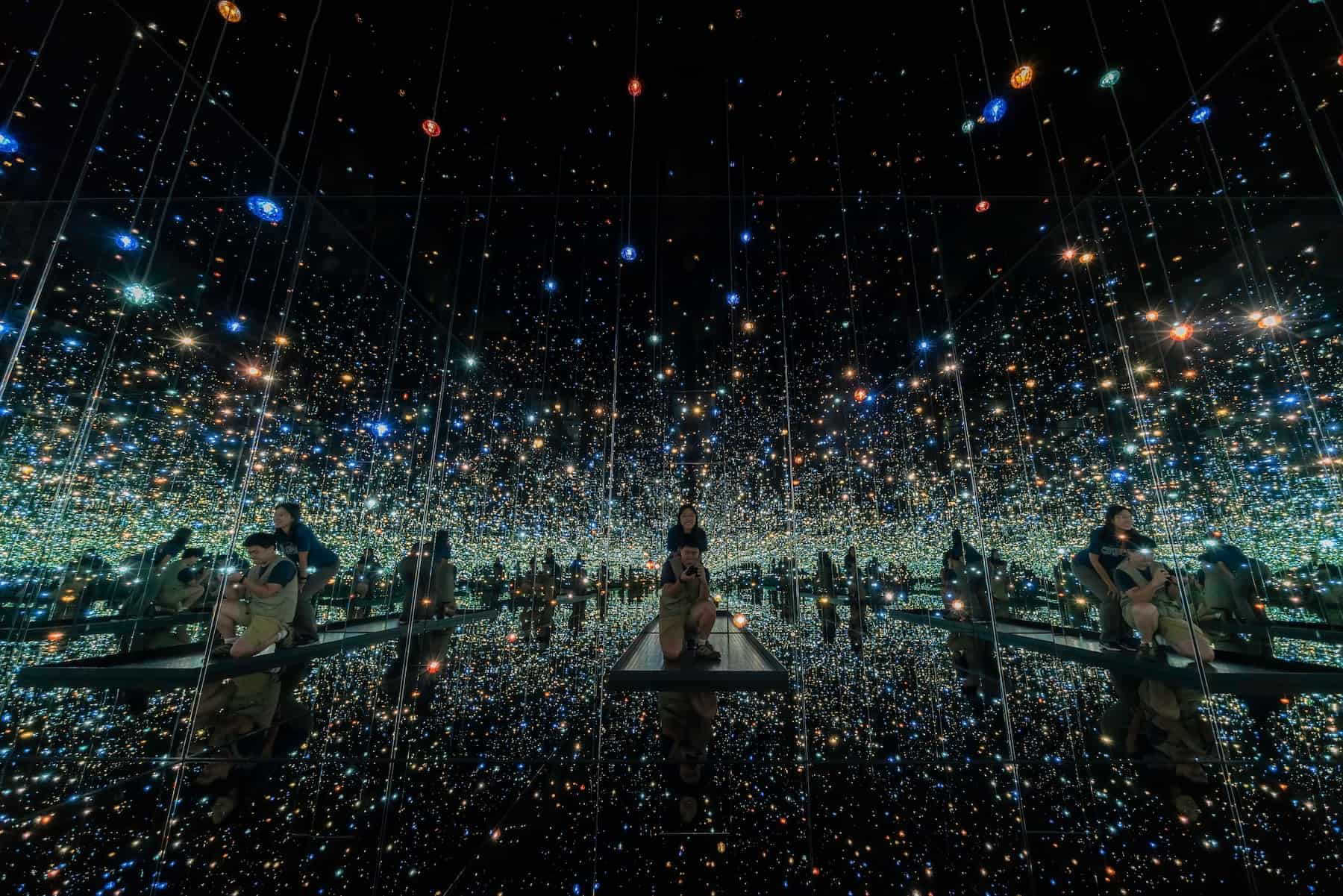 What is Installation Art Infinity Mirrored Room The Souls of Millions of Light Years Away by Yayoi Kusama