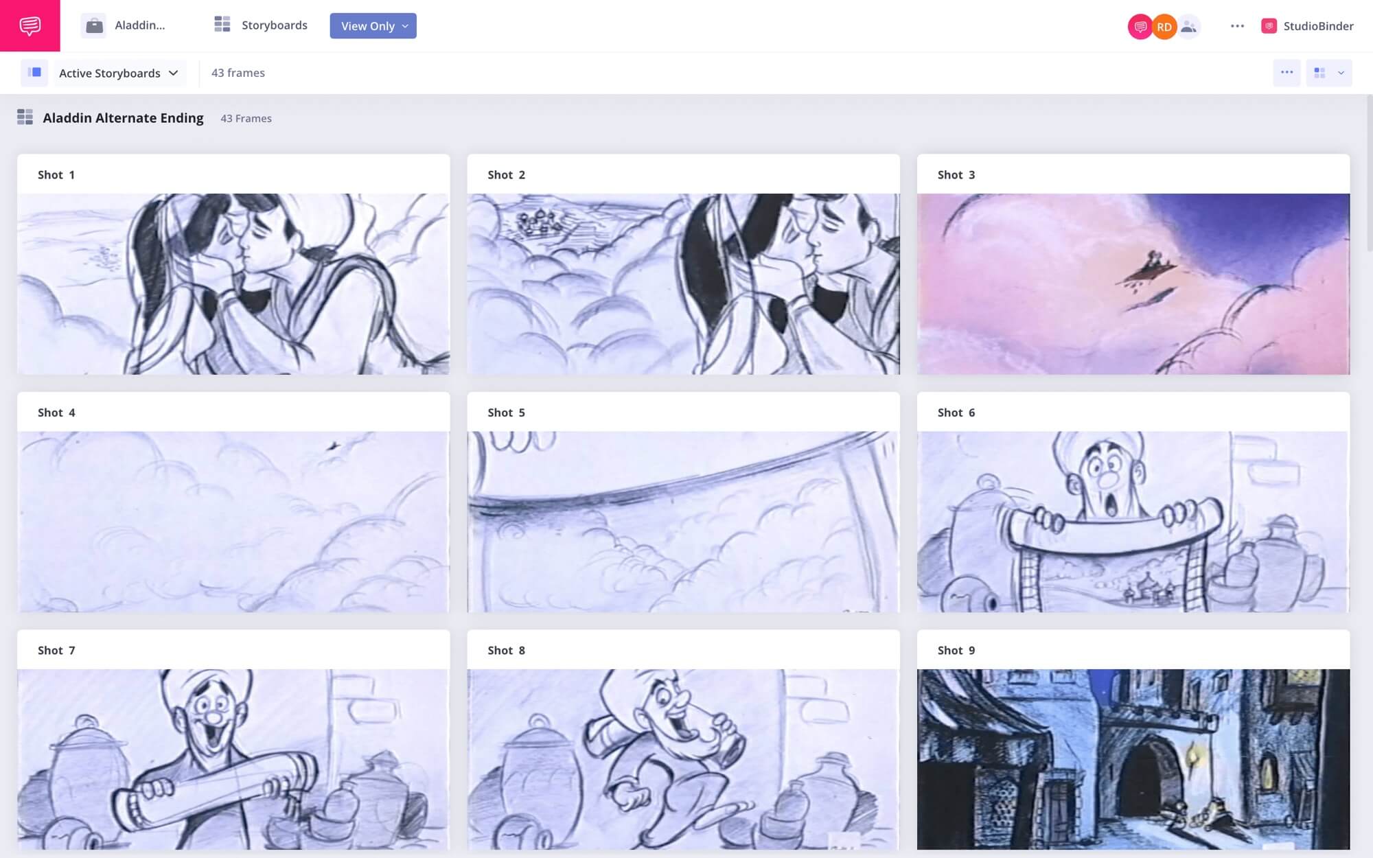 What is an Animatic Aladding Altenate Ending StudioBinder Storyboarding Software ()