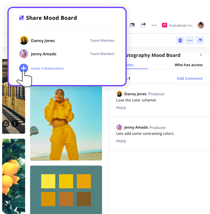 mood board creator shared mood board