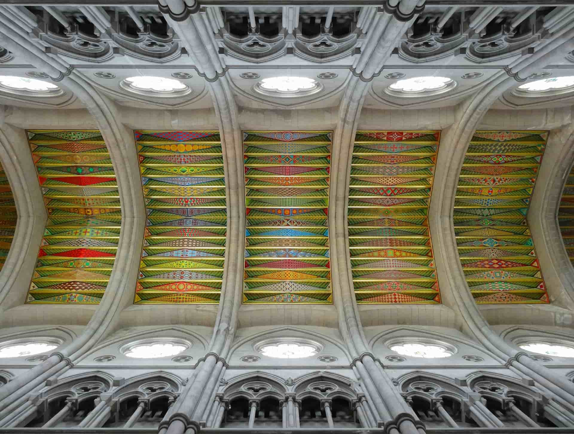 Formality in symmetrical balance in artwork Colorful patterns