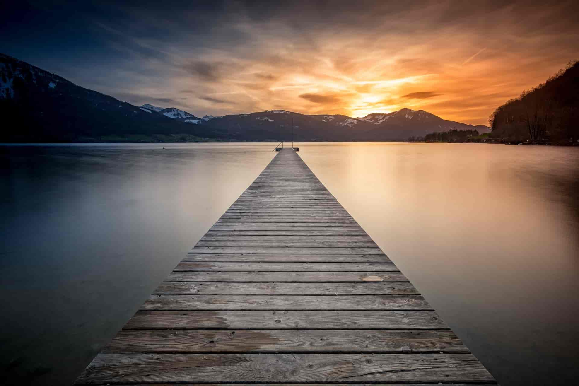 Long exposure sunset photography
