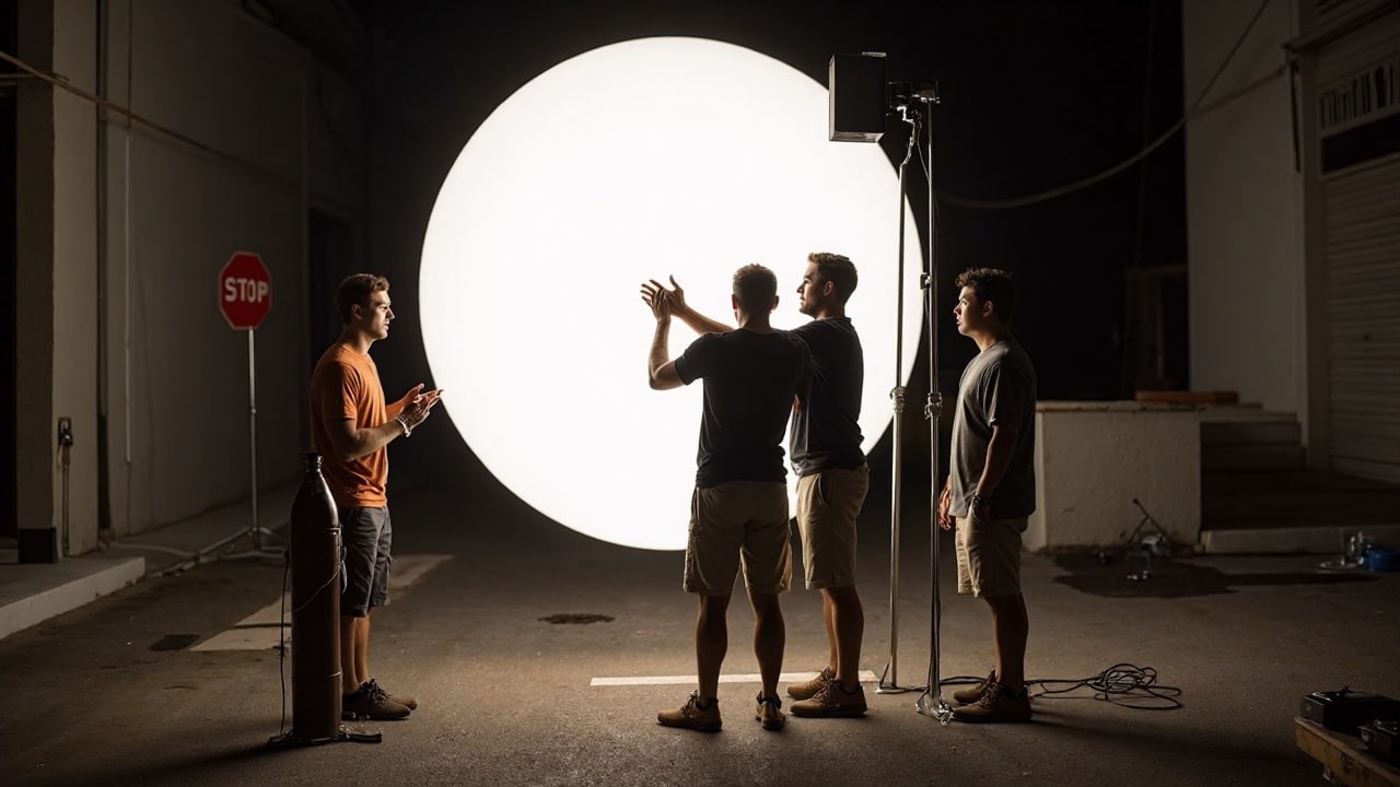 Night Shoot Survival Guide Persons Assembling the light
