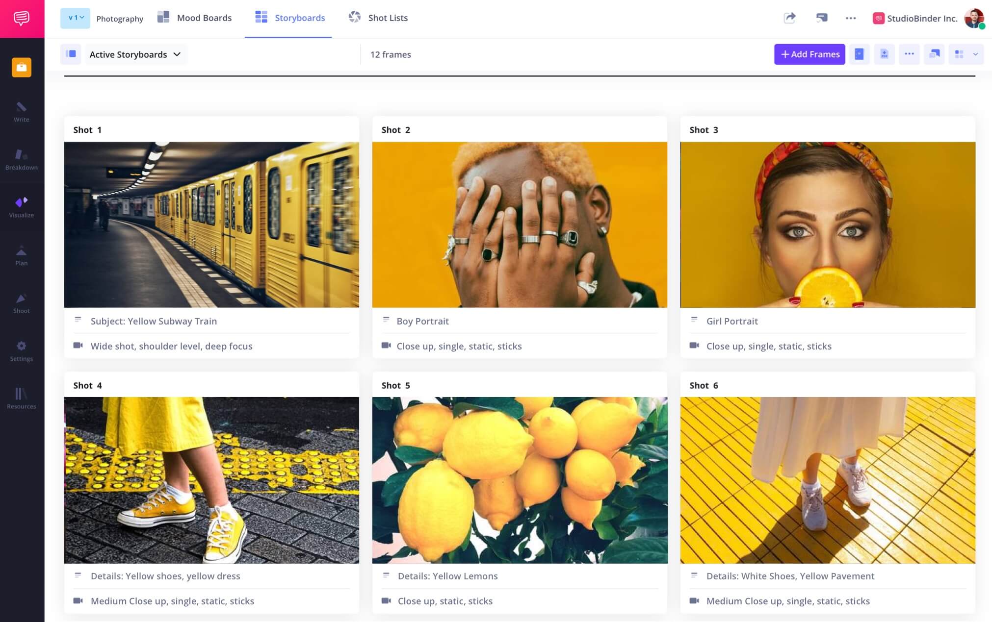 Photography Storyboard Template Example Photography Storyboard Template Example