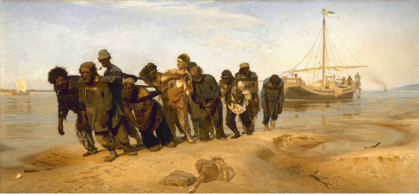 What is Naturalism in Art Barge Haulers on the Volga by Ilya Repin