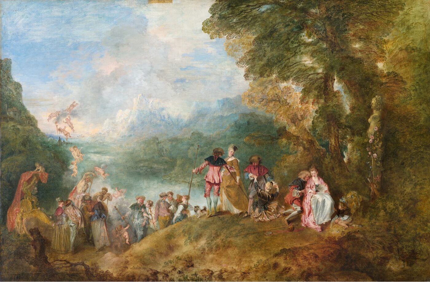 What is Rococo Art The Embarkation for Cythera