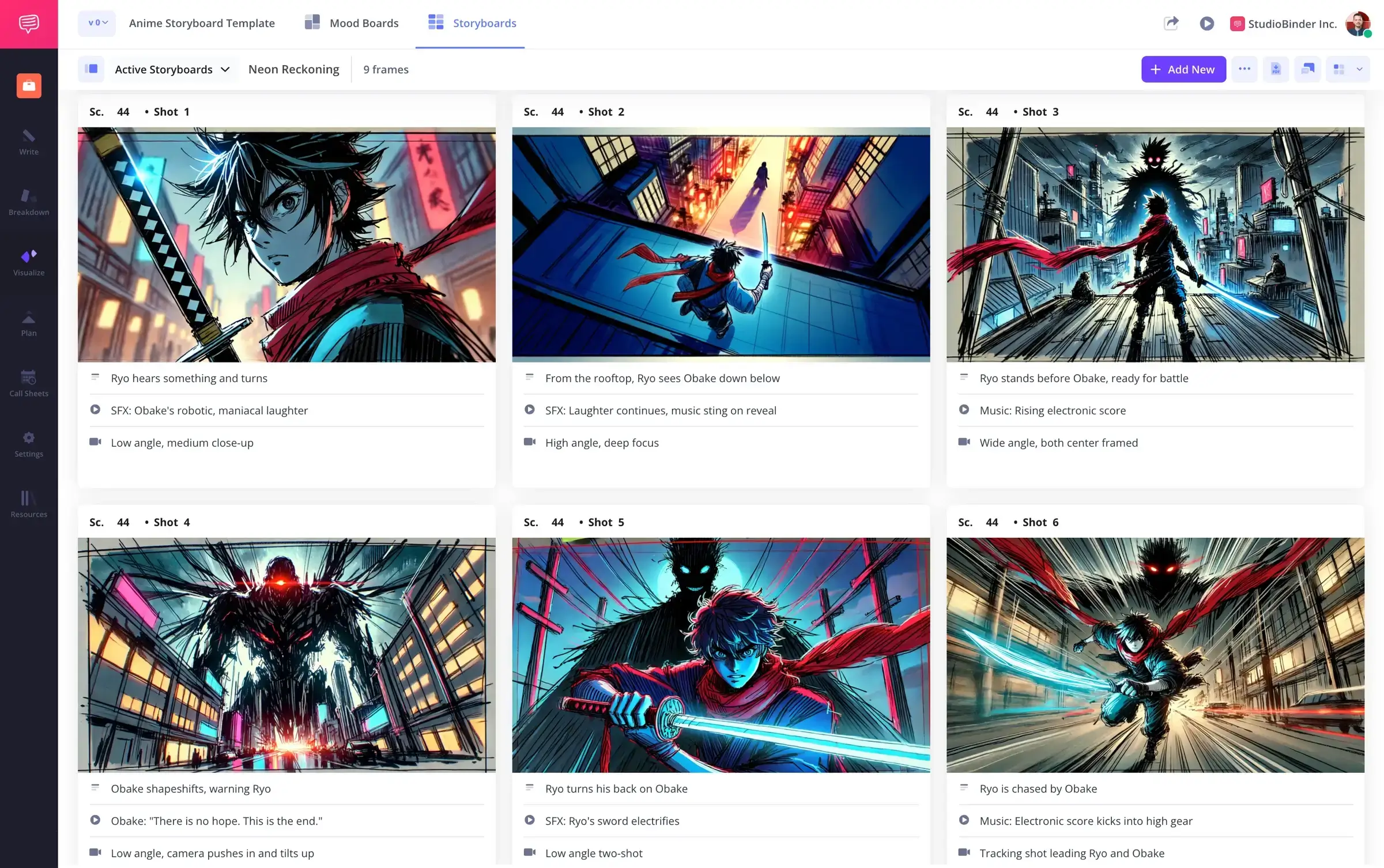 Animation Storyboarding Tools – Storyboard Creator Tool – StudioBinder