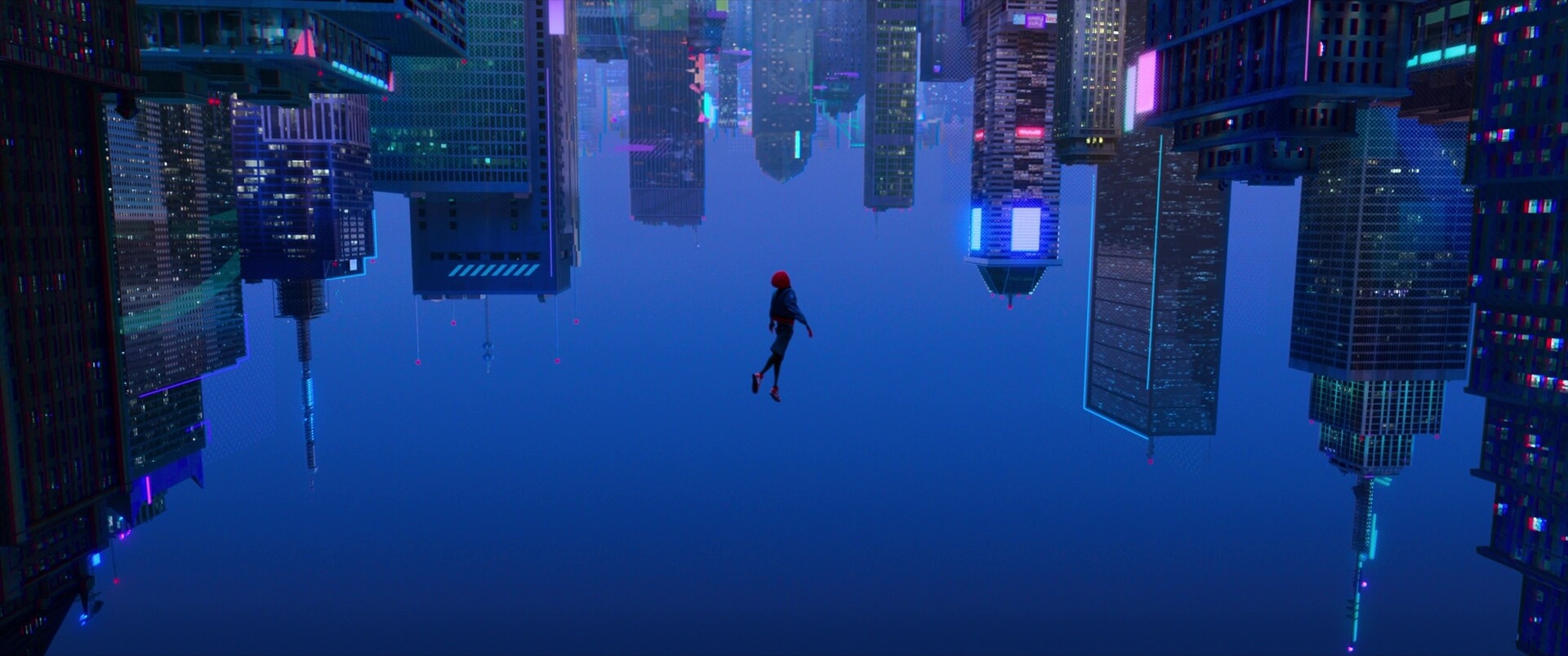 Extreme Wide Shot SpiderMan Into the SpiderVerse
