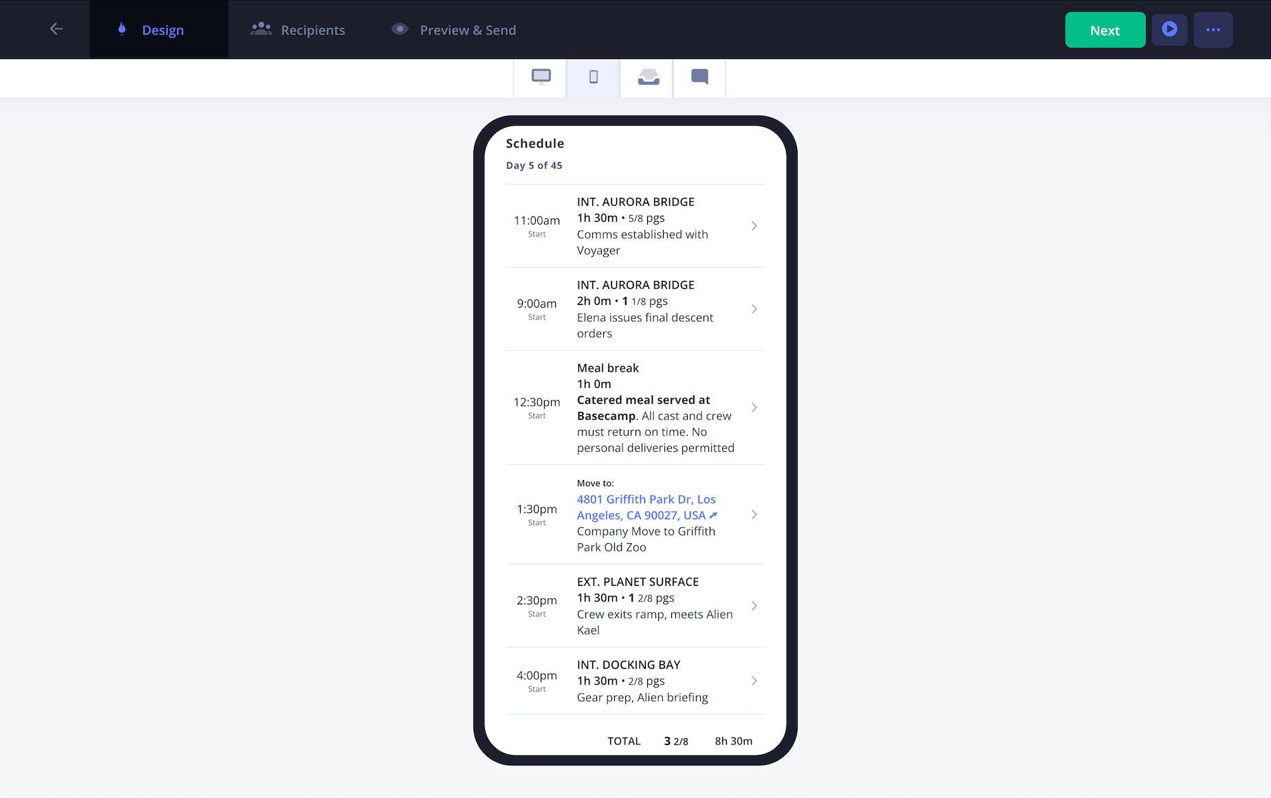 Film Call Sheet Template Word Alternative Preview Call Sheet Sample Template Mobile View Shooting Schedule for Filming Call Sheet