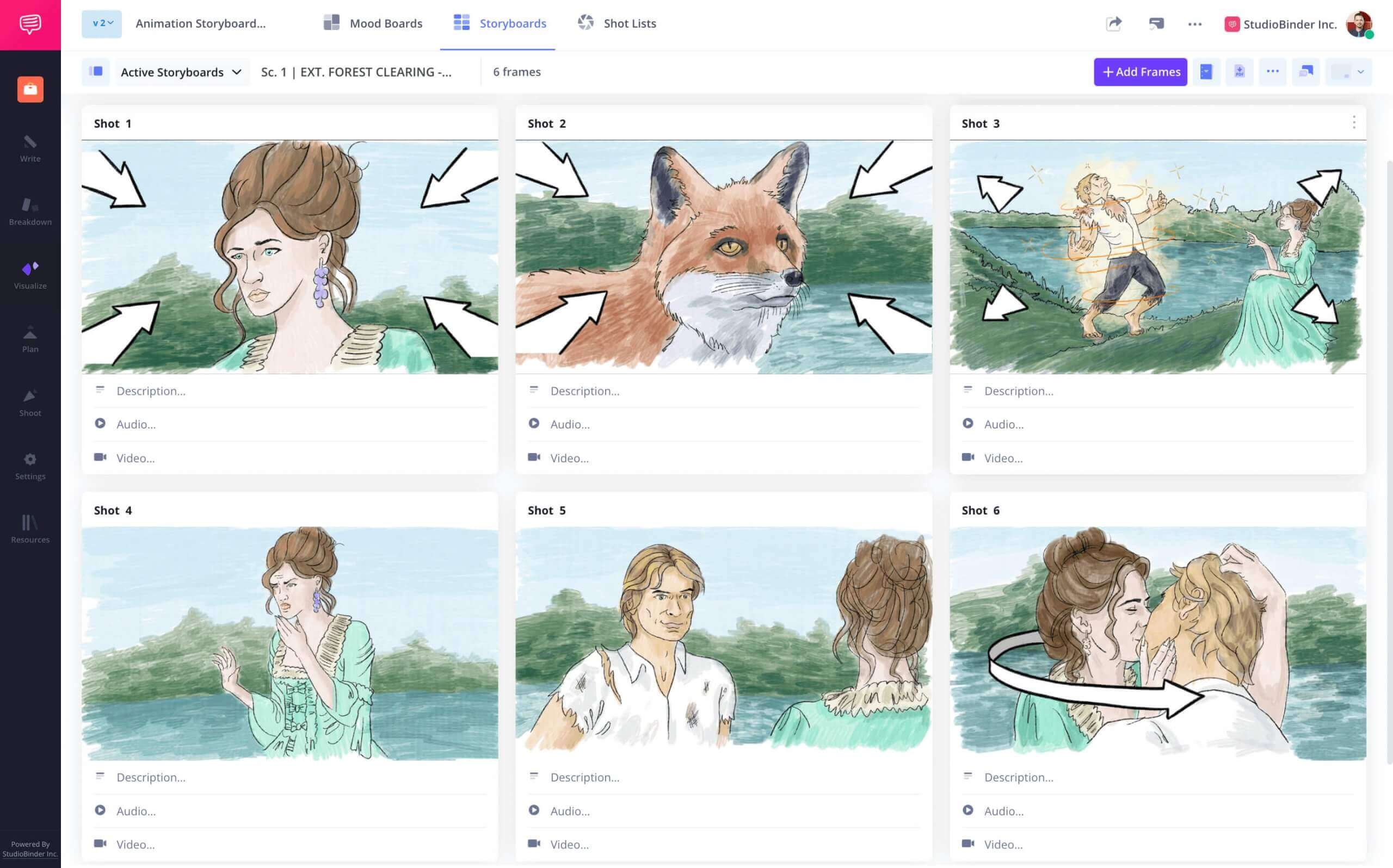 Storyboarding Tools Commercial Video Production Image Editing Features StudioBinder