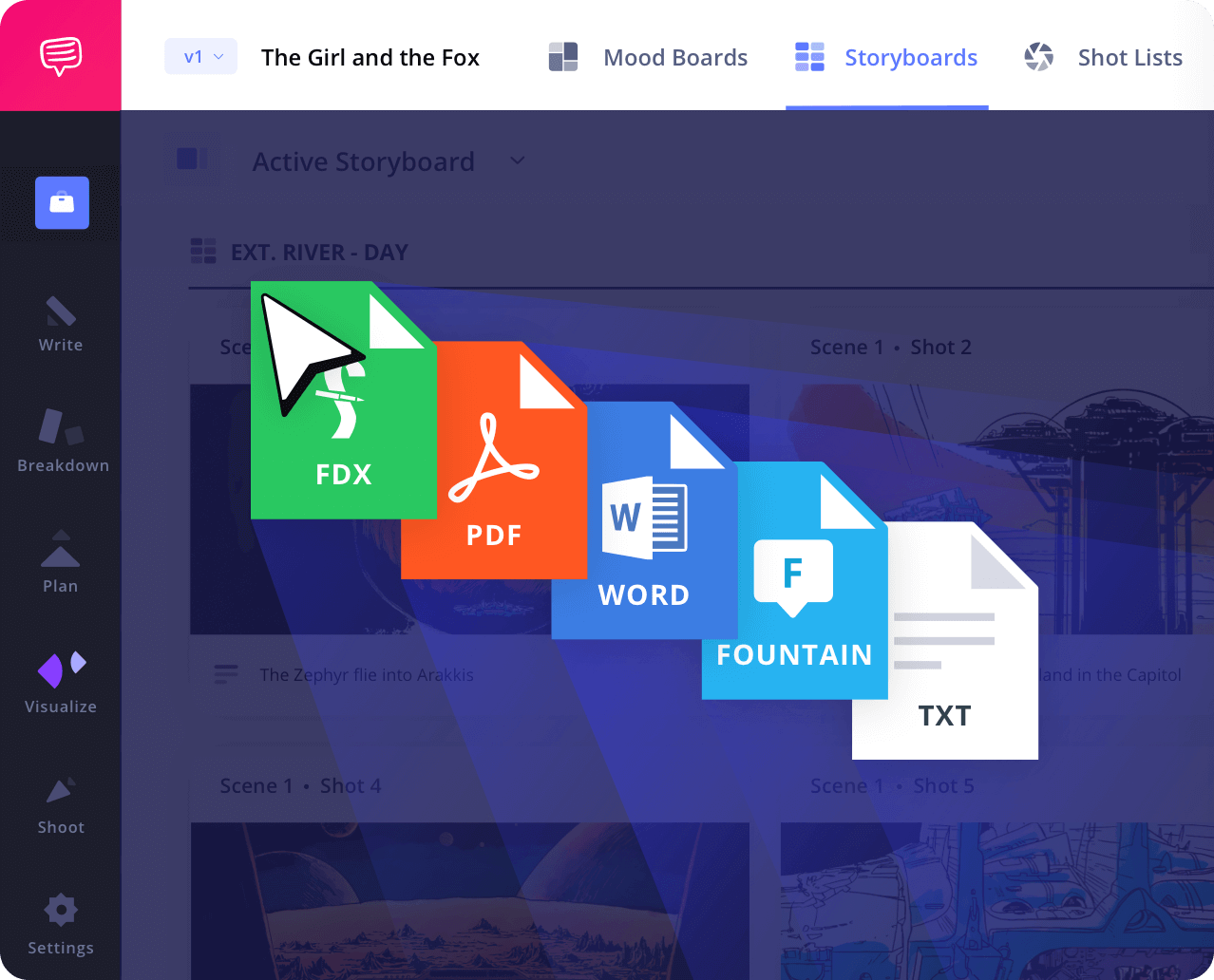 Storyboarding Tools Import Screenplay into Storyboards Online StudioBinder