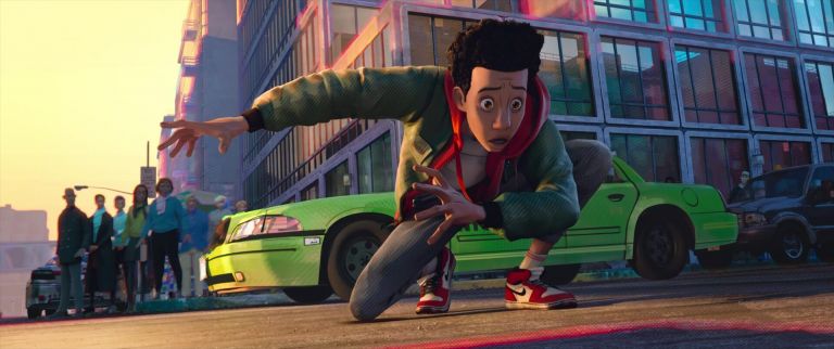 What is the Ground Level Shot SpiderMan Into the SpiderVerse