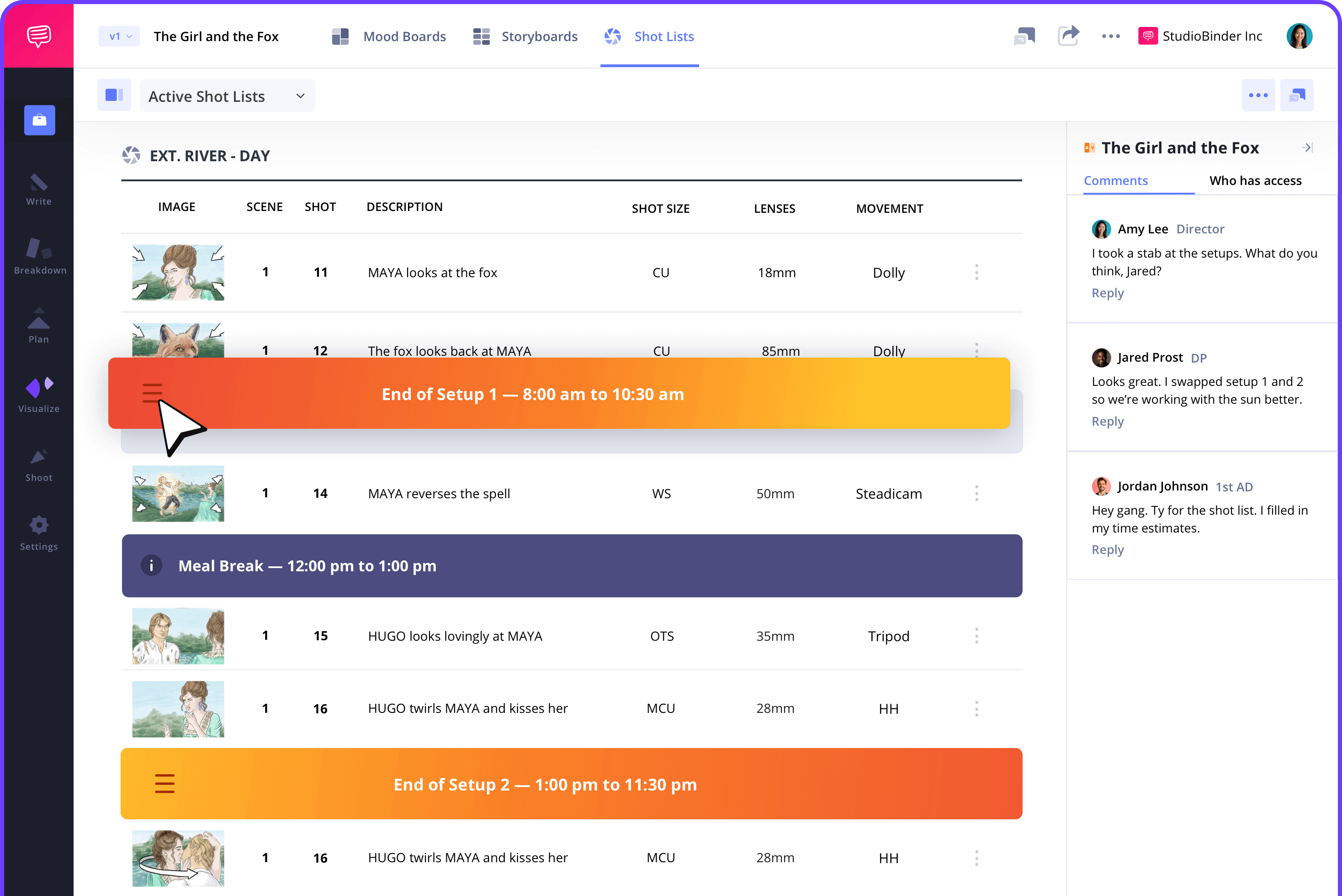 Shot List App Professional Shot Listing Tool Interface StudioBinder Shot List App Professional Shot Listing Tool Interface StudioBinder