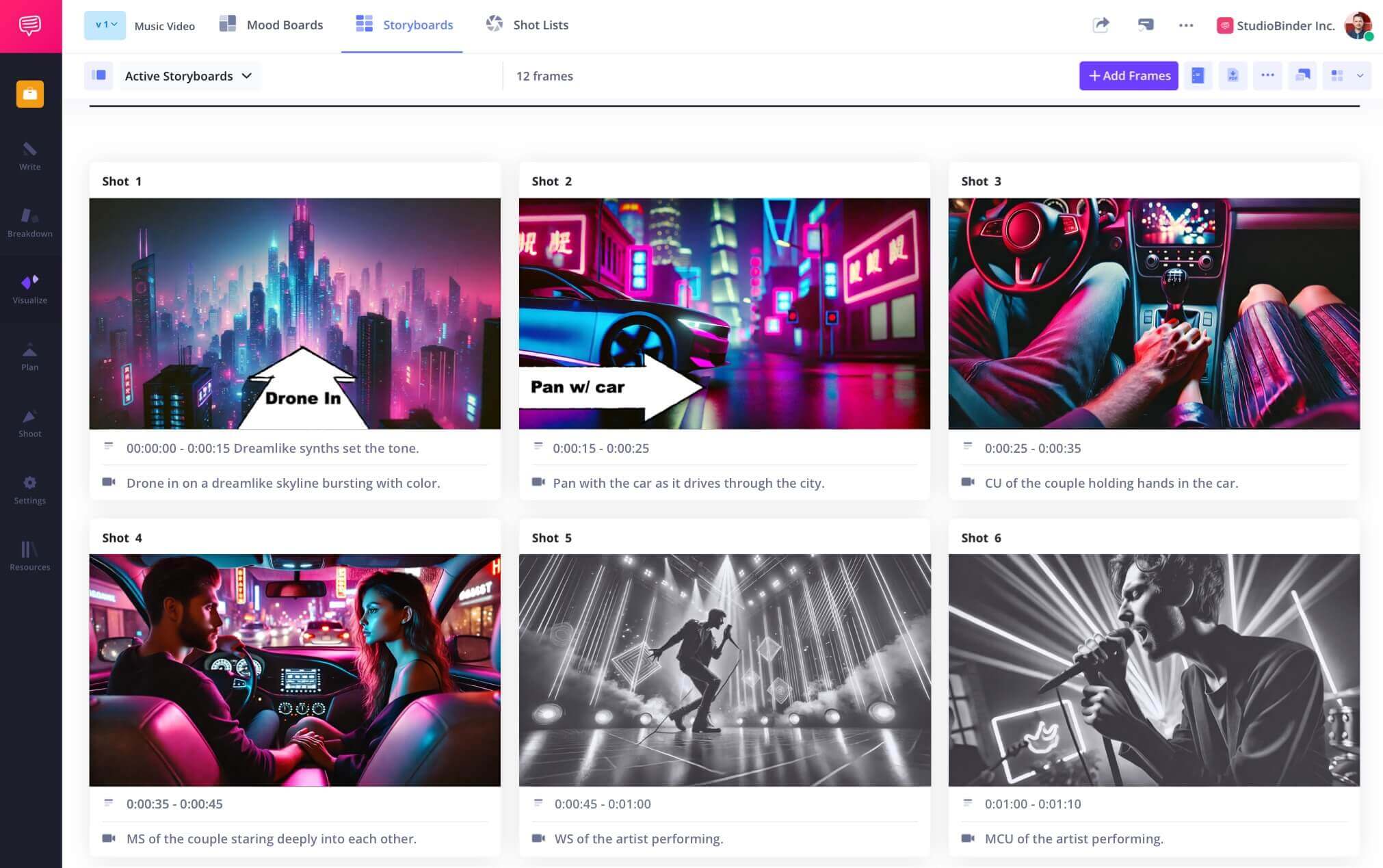 Storyboard Application Music Video Storyboard App Sample Online StudioBinder Storyboard Application Music Video Storyboard App Sample Online StudioBinder