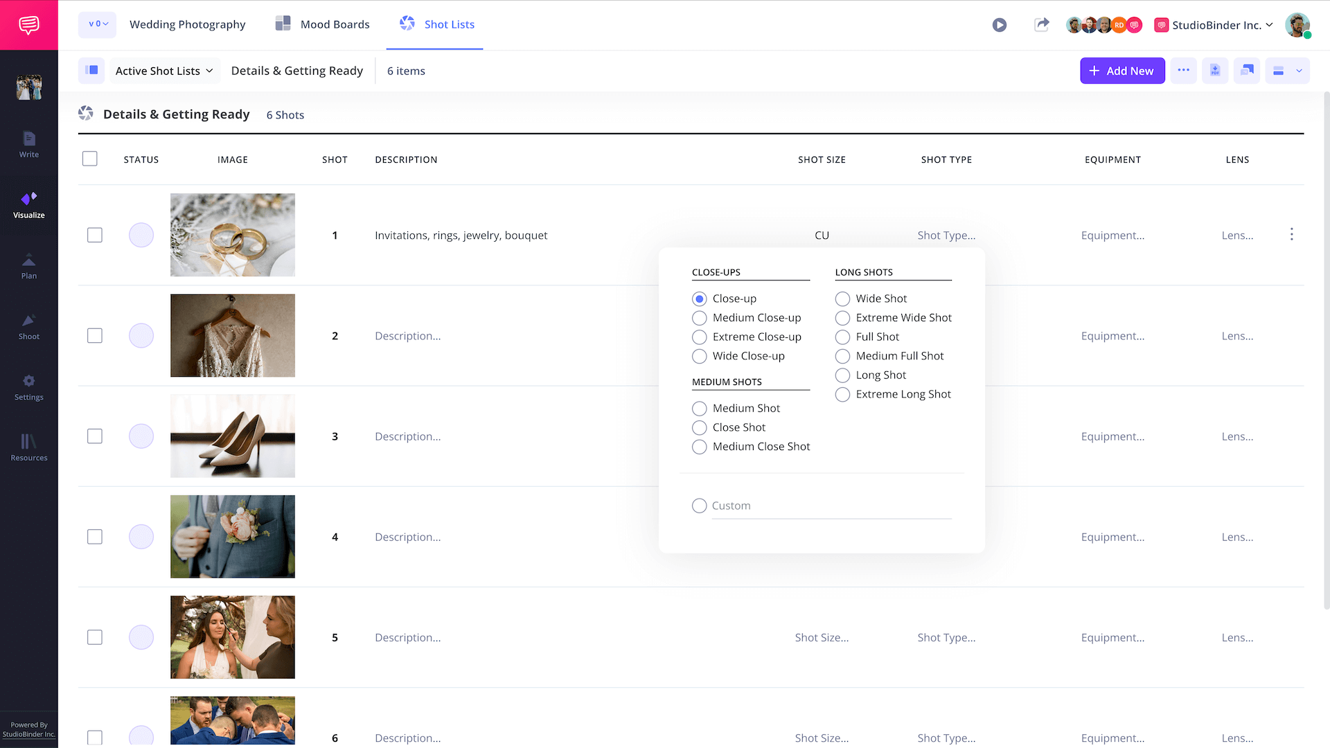 Wedding Party Photo List Add Shot Specs Camera Angles Closeup Medium Shot Wide Shot StudioBinder Wedding Party Photo List Add Shot Specs Camera Angles Closeup Medium Shot Wide Shot StudioBinder