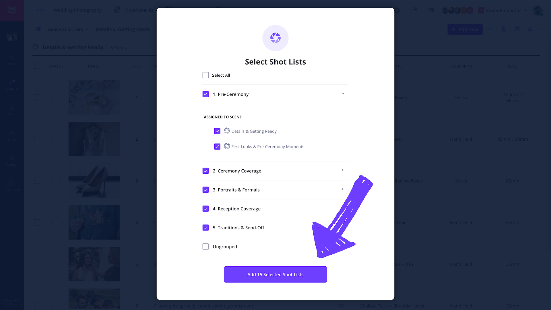 Wedding Video Shot List – Wedding Video Shot List Template Reception Venue Details – StudioBinder