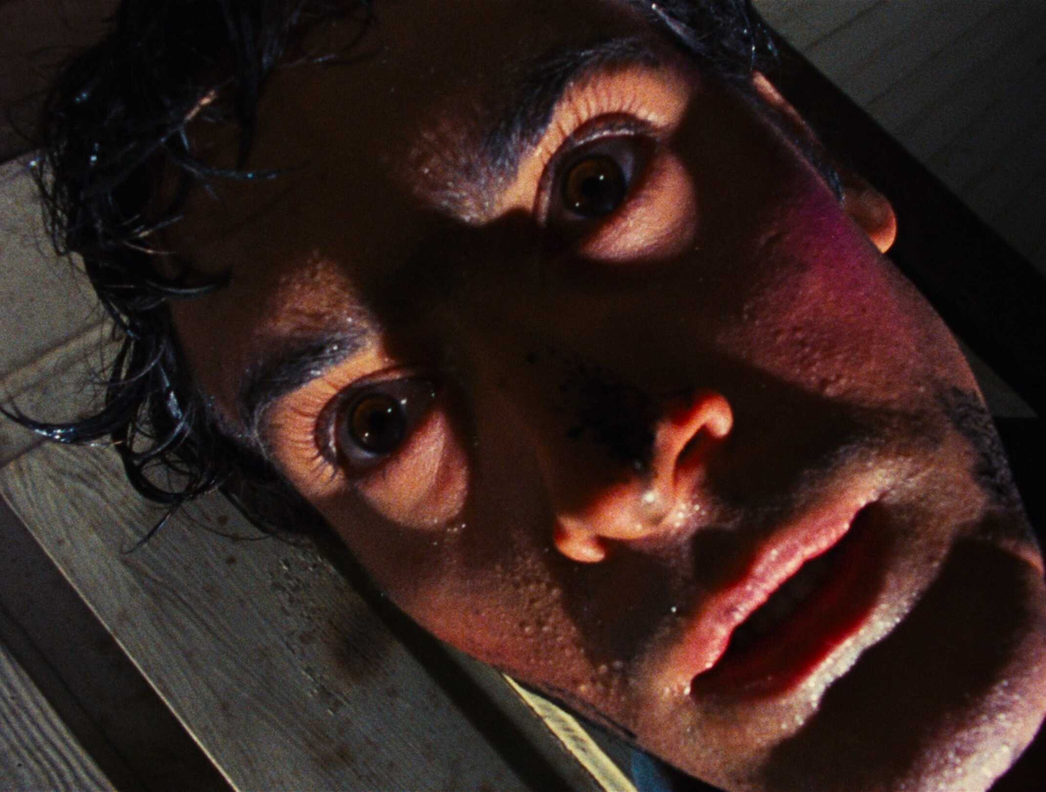 Dutch Angle Shot Example Dutch camera angle on Bruce Campbell from The Evil Dead