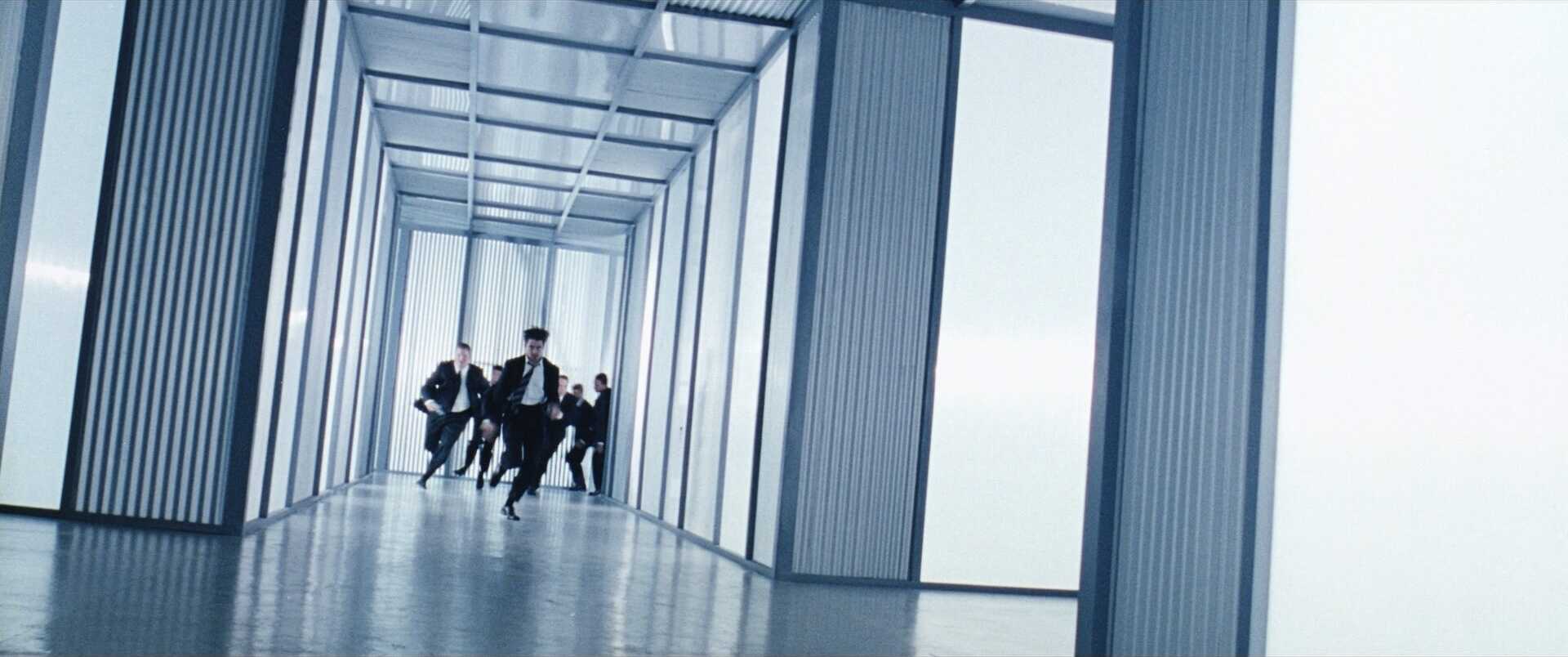 Dutch Angle Shot Example Dutch camera angle on chase from Minority Report