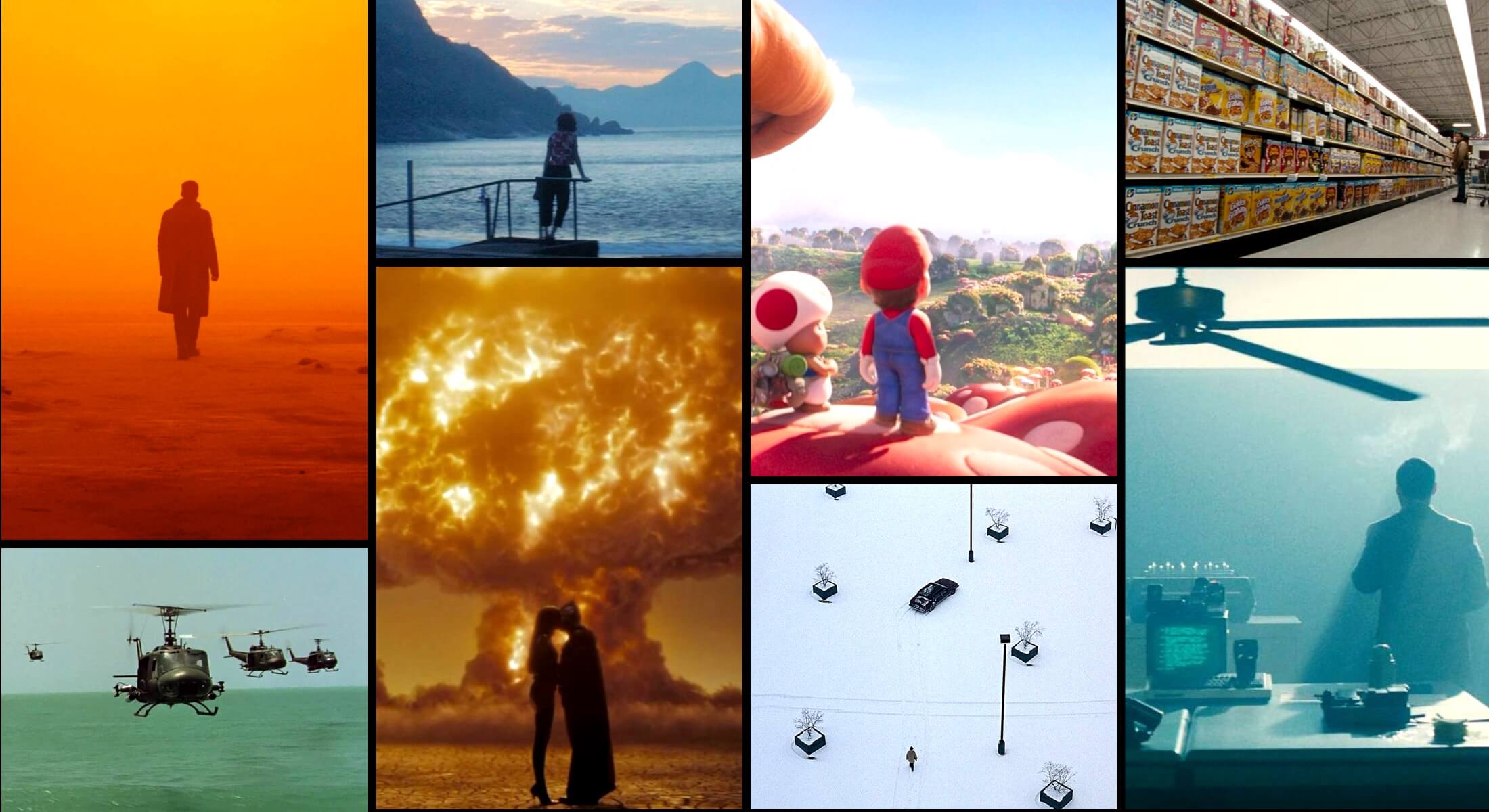 Establishing Shot in Film Director Mood Board Various establishing camera shots from film tv and video