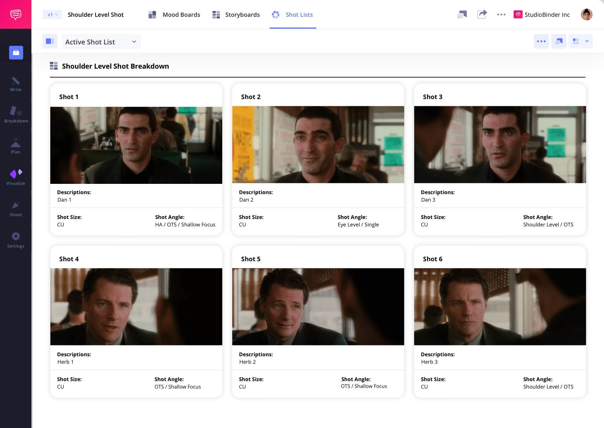Example of Shoulder Level Shot in Film Shoulder Shot Meaning in a Camera Shot List Shoulder level camera shots scene example from Mulholland Drive