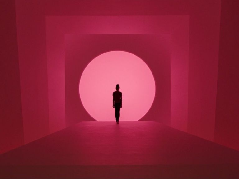 Extreme Wide Shot Example Featured EWS of red geometrical figures and a person from Wrinkle in Time