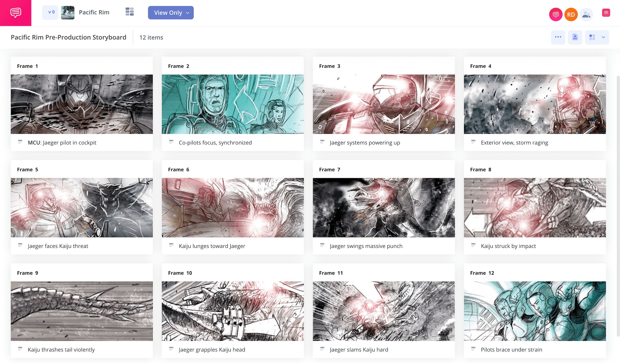 Film Storyboard Examples – Pacific Rim Jaeger vs Kaiju – StudioBinder