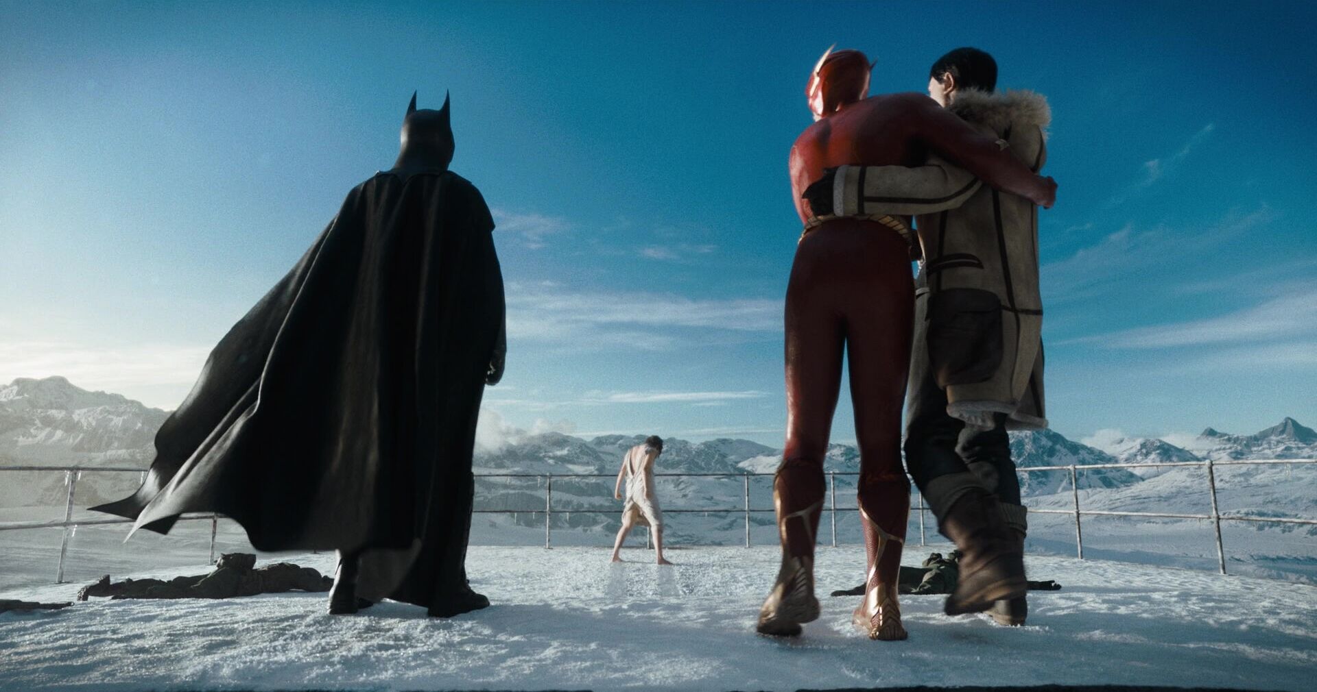 Ground Level Shot Example Ground level camera angle on Batman and Flash from The Flash
